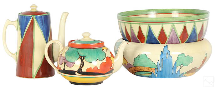 Clarice Cliff Bizarre & Fantasque Art Pottery LOT (1 of 6)