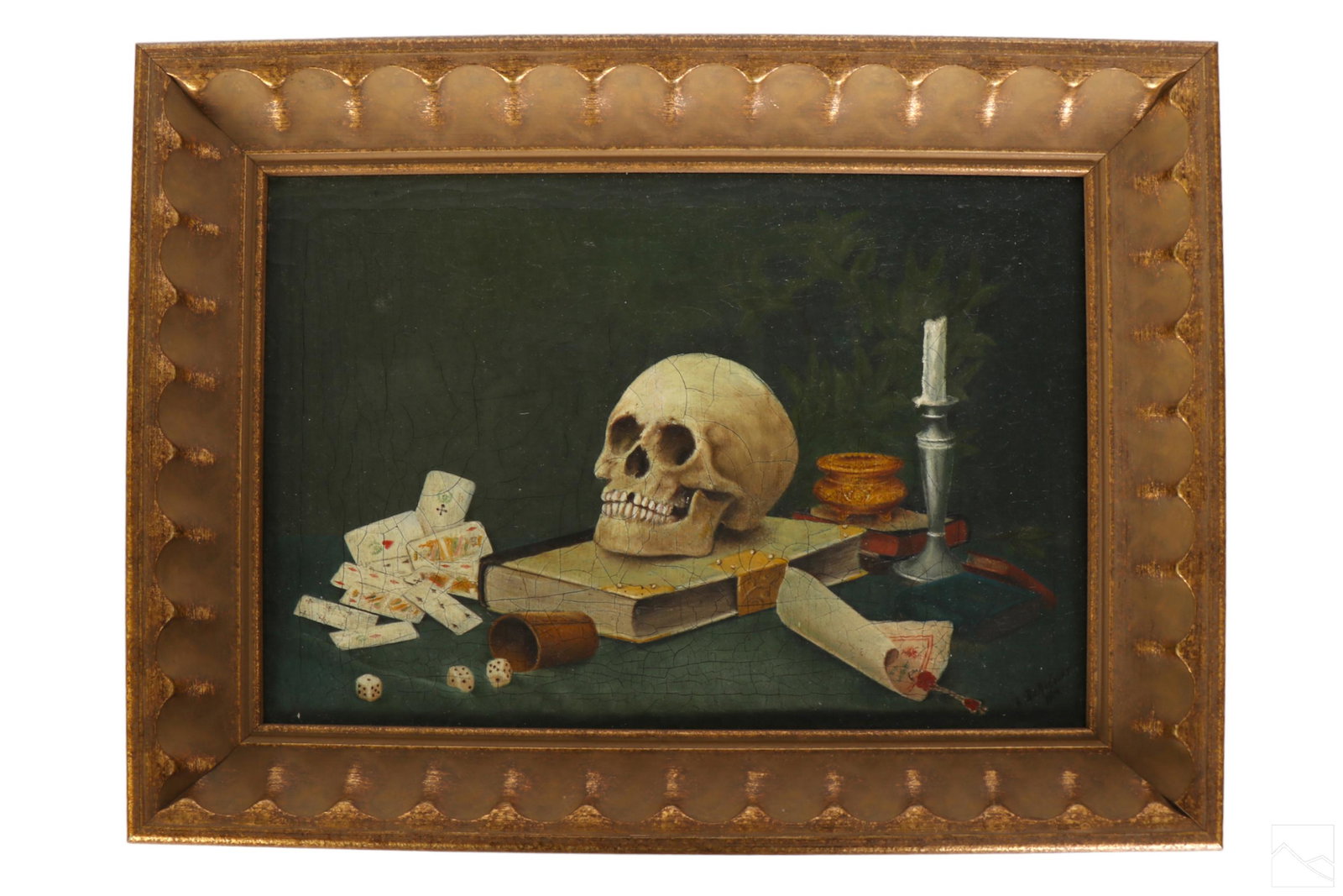 French Early 20C. Memento Mori Still Life Painting (1 of 4)