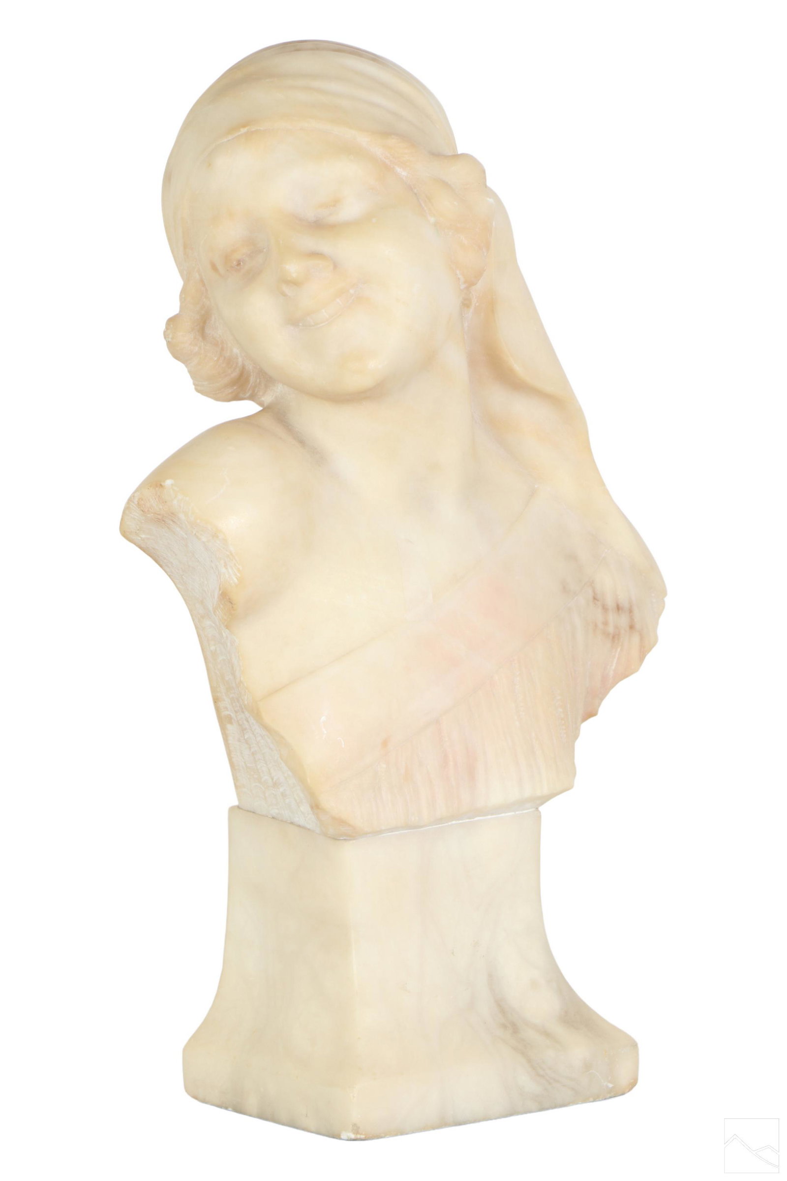 O Guerrieri 19C Italian Art Nouveau Alabaster Bust (1 of 7)