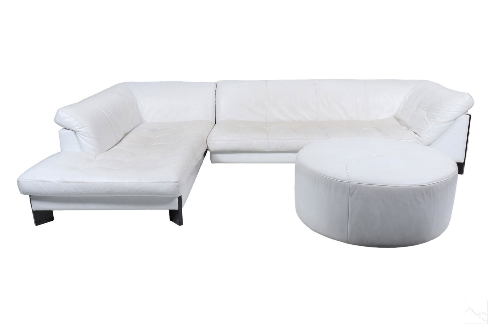 Roche Bobois Italian White Leather Sectional Sofa (1 of 9)