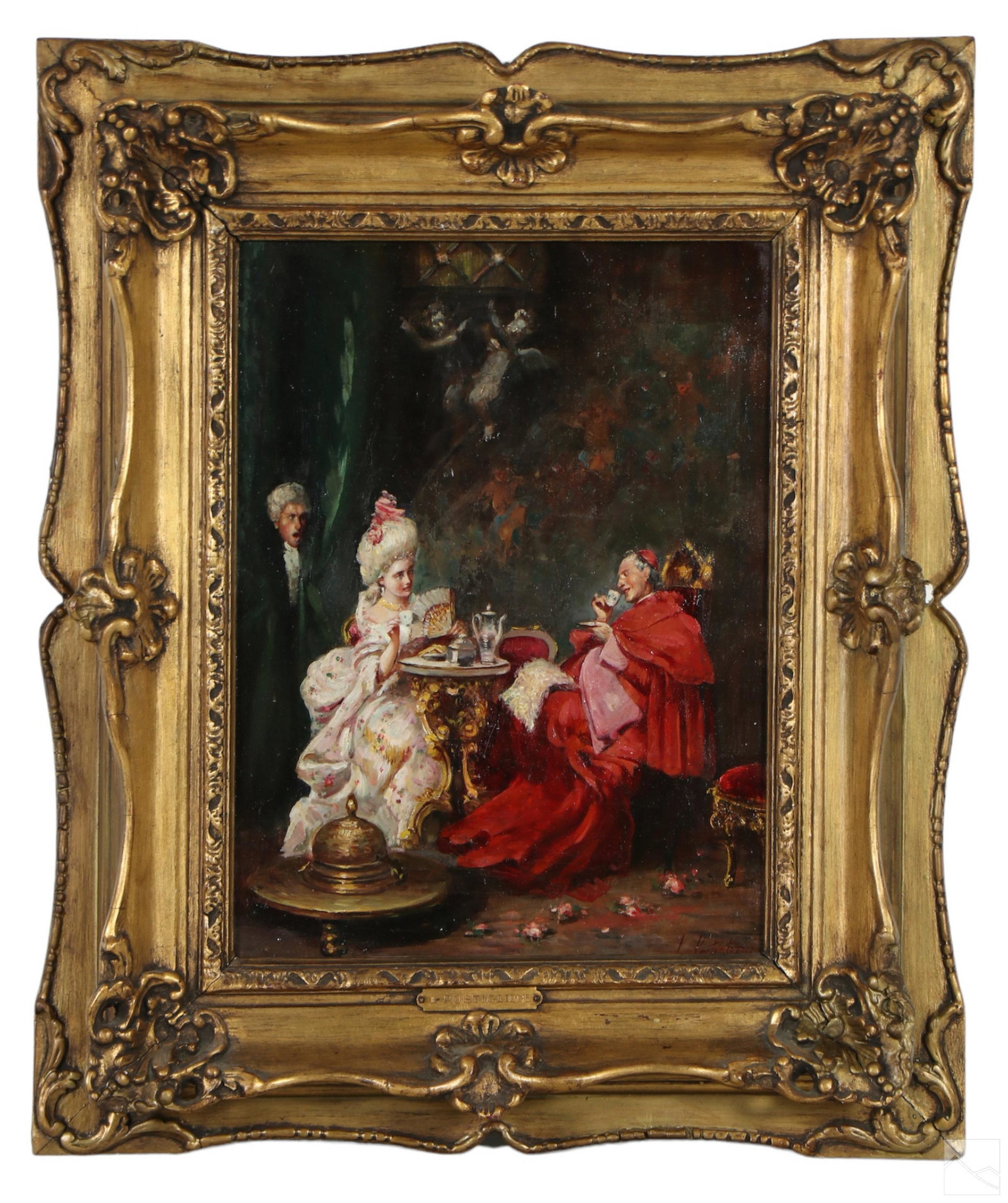 Luca Postiglione 1876-1936 Figural Genre Painting (1 of 6)