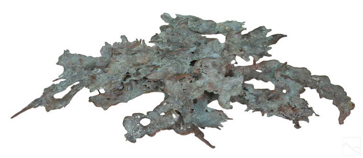 Silas Seandel b.1937 Bronze Brutalist Wall Statue: Silas Seandel (American, born 1937). A bronze wall sculpture. A monumental Mid Century Modern abstract hewn Brutalist work treated with splashed pool, acid, and heat treatments. Artist signature to