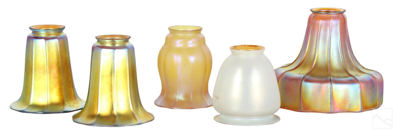 Favrile Style Antique Iridescent Glass Lamp Shades (1 of 6)
