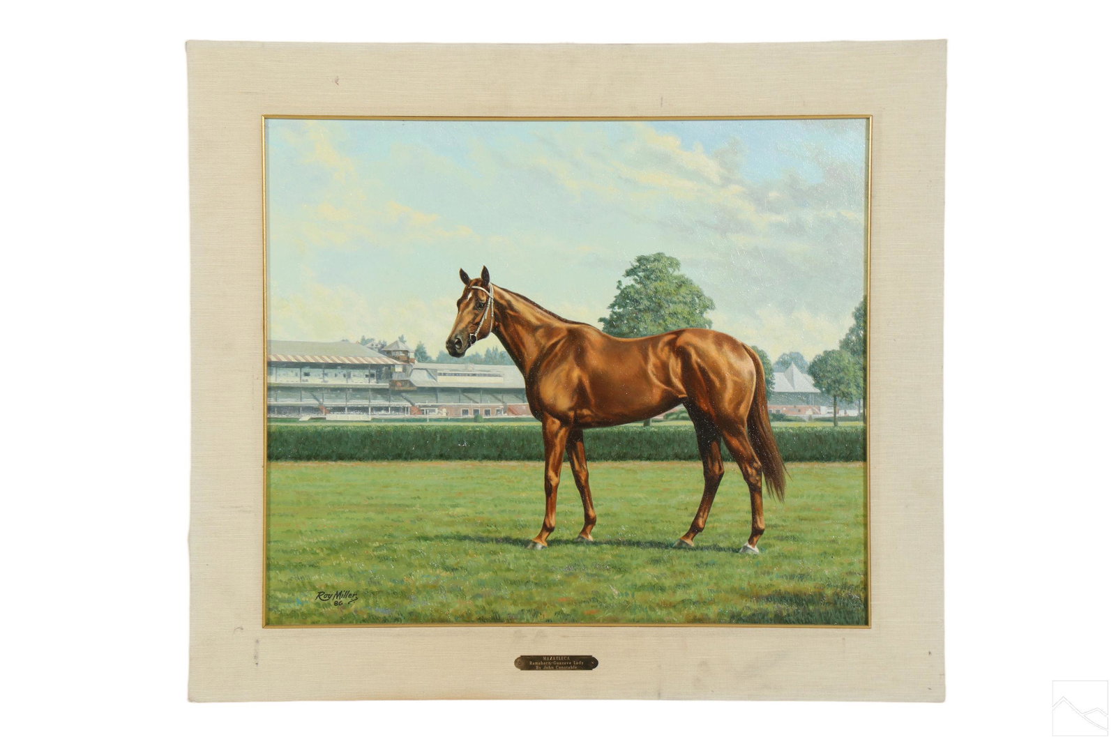 Roy Miller b.1938 Mazatleca Racehorse Oil Painting (1 of 7)