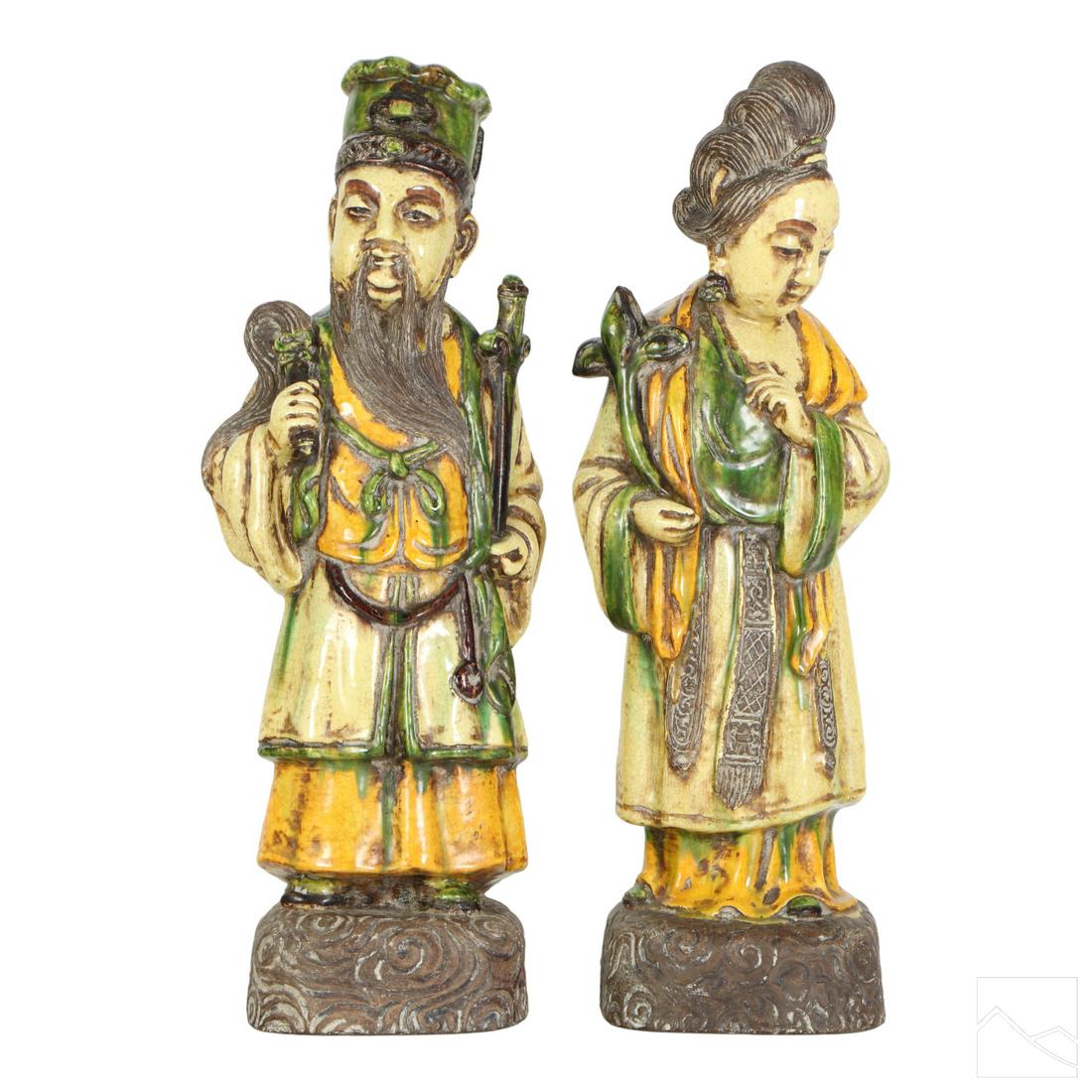 Italian Porcelain Vintage Chinese Immortal Statues (1 of 6)