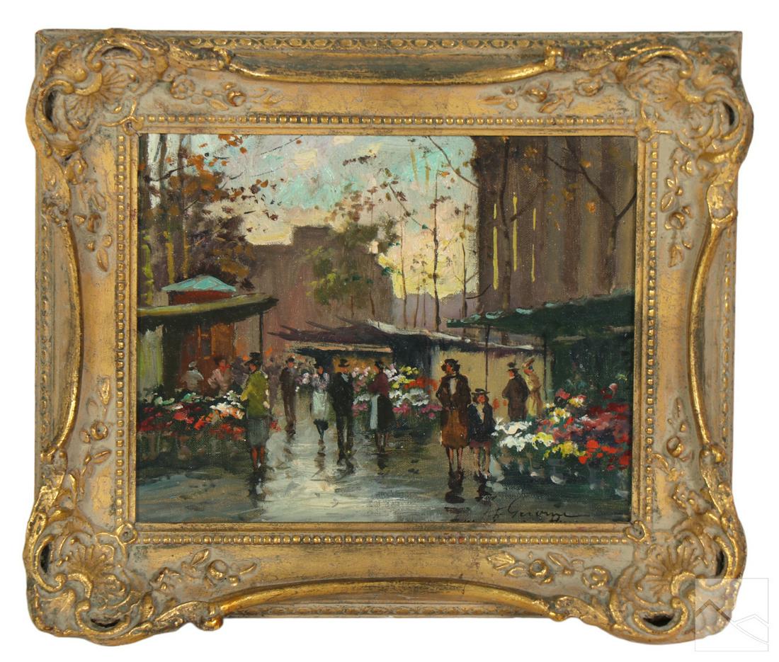 Francois Gerome 20C. Parisian Cityscape Painting (1 of 4)