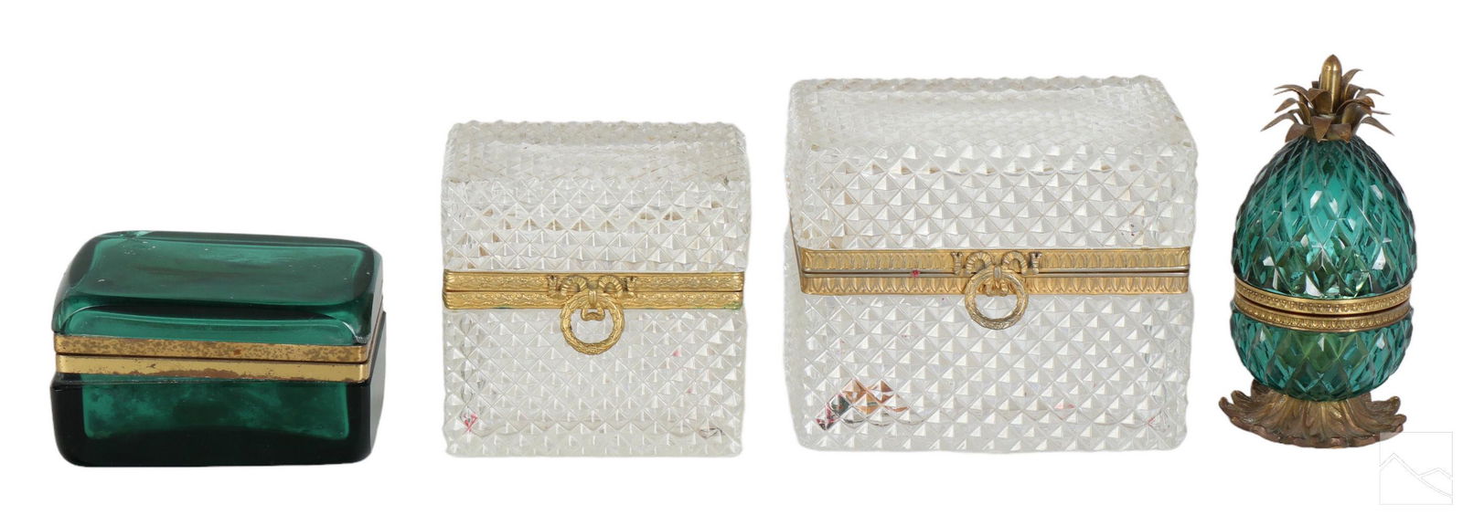 French and Murano Glass Jewelry Caskets & Lighter (1 of 6)