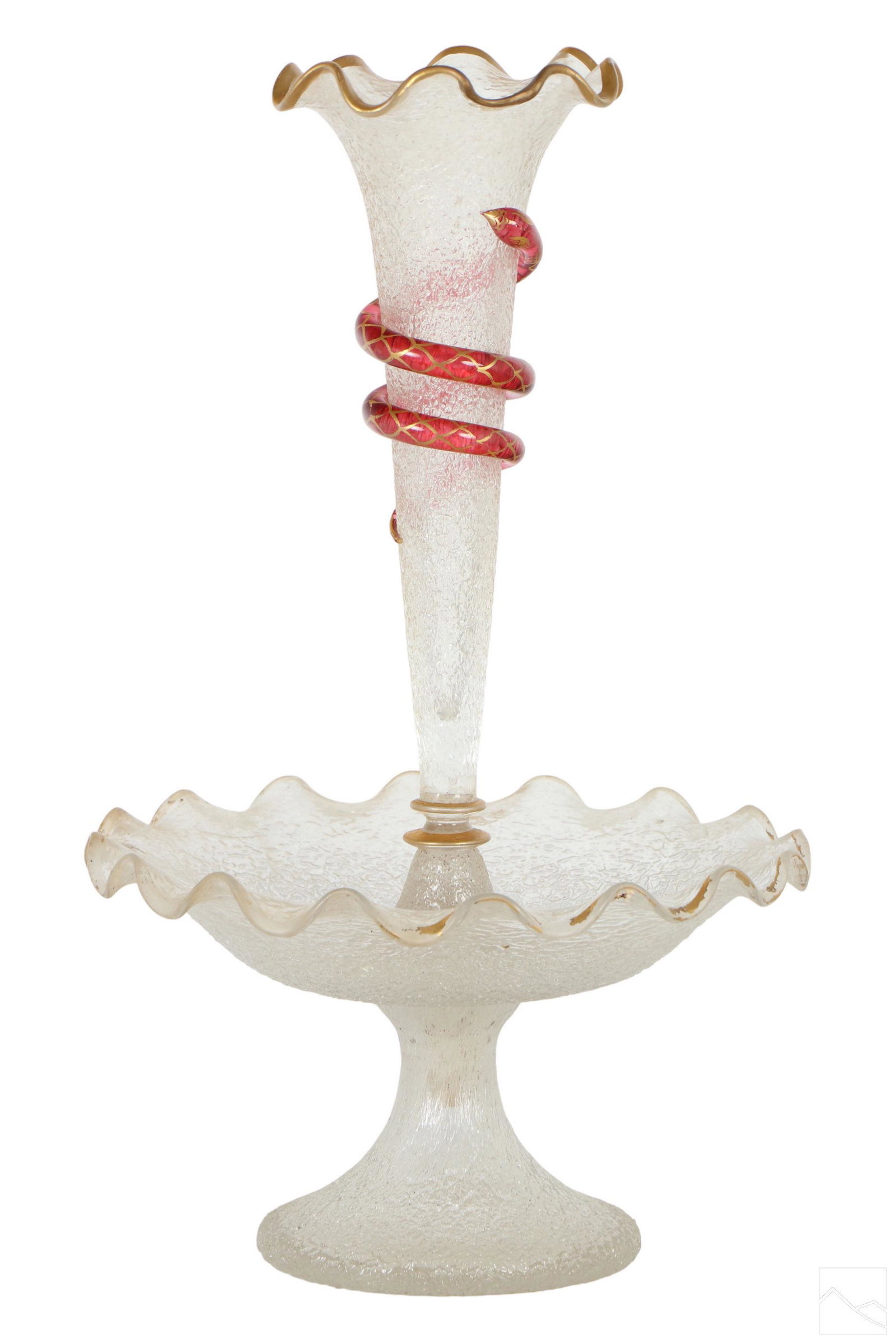 Victorian Antique Glass Snake Centerpiece Epergne (1 of 5)