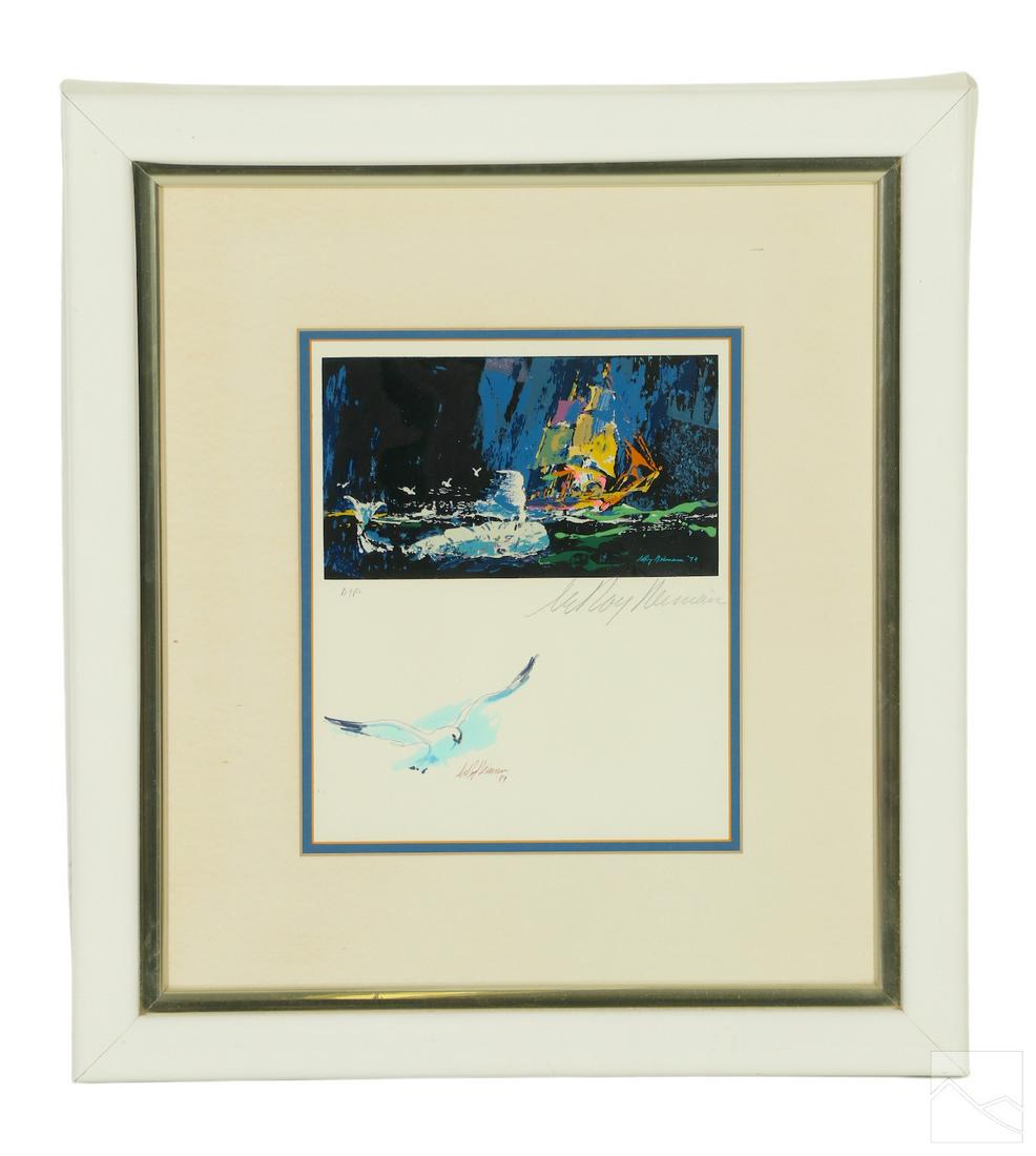 LeRoy Neiman 1921-2012 Moby Dick Book Print Doodle: LeRoy Neiman (American, 1921-2012). A special edition Artist's Proof serigraph. Titled, "Moby Dick Or, The Whale." Produced 1974 as an illustration frontispiece for an edition of the eponymous book by