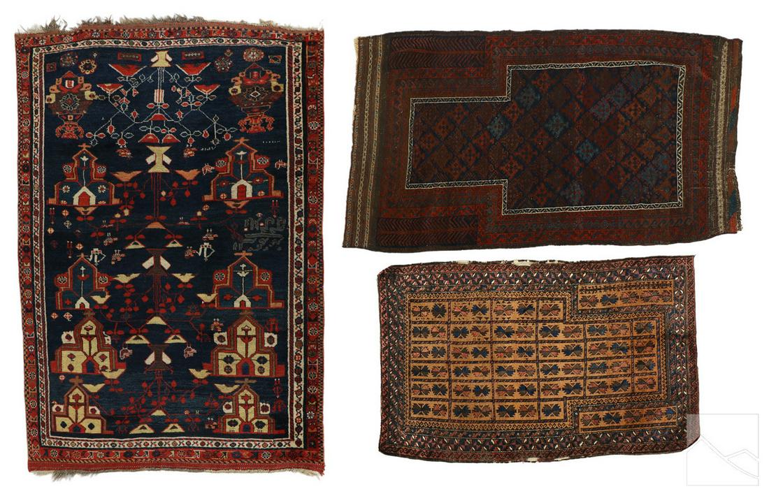 Indo Persian Style Oriental Textile Carpet Rug LOT (1 of 5)