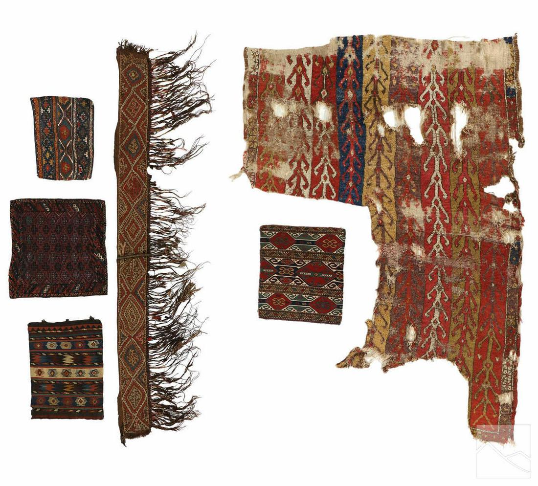 Indo Persian Style Oriental Textile Carpet Rug LOT (1 of 5)