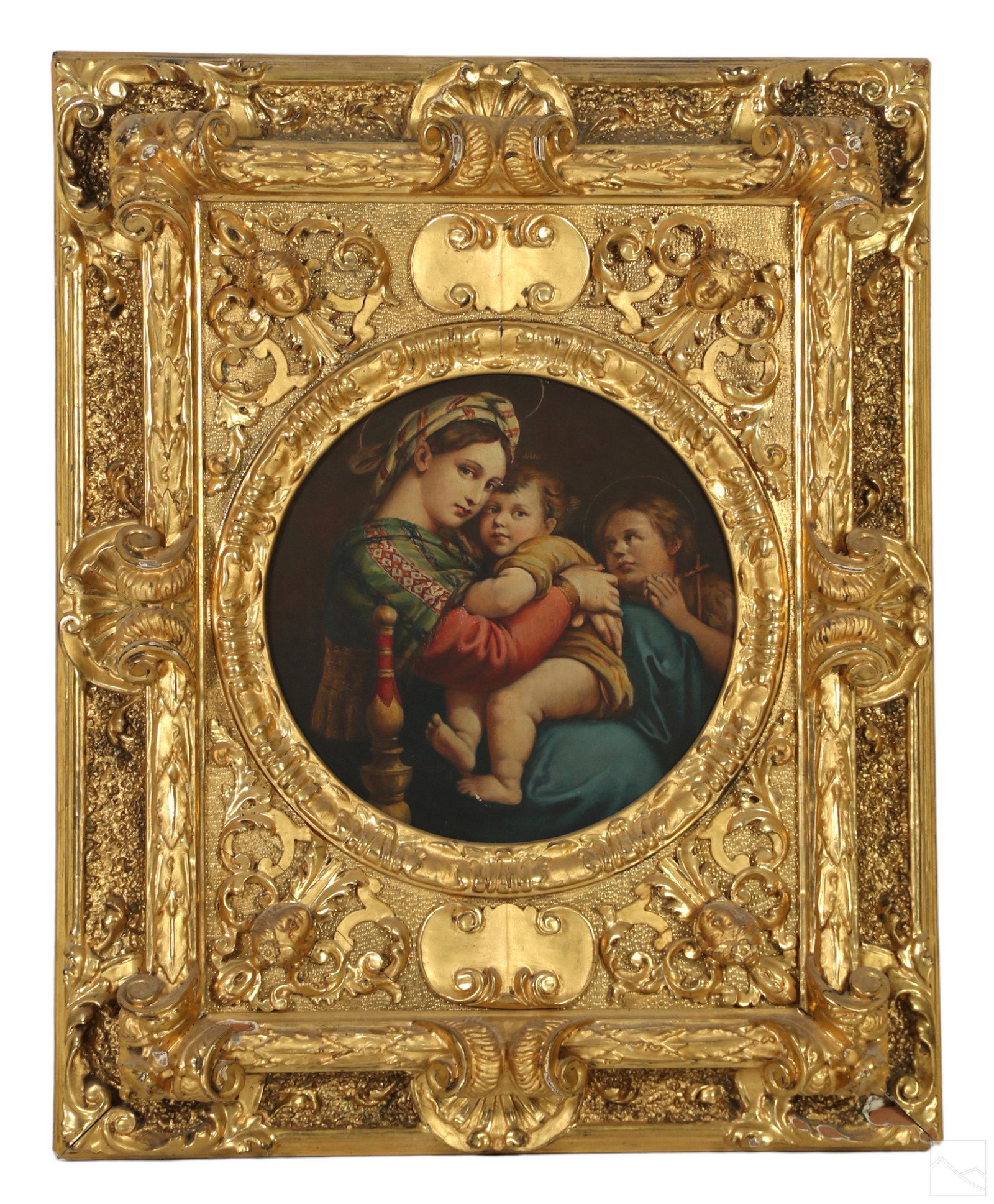Old Master Madonna & Child Painting after Raphael (1 of 4)