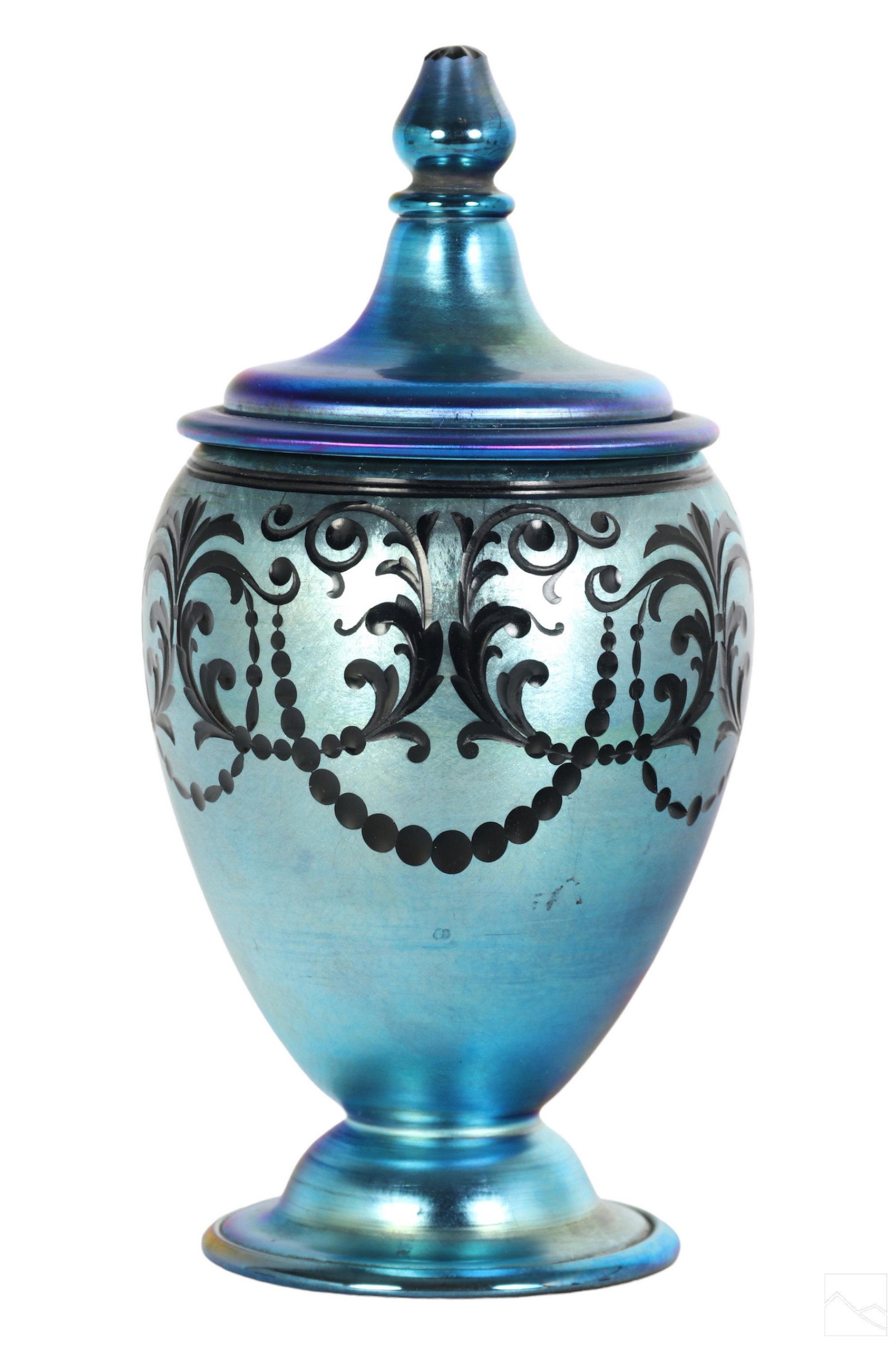 Louis C. Tiffany Favrile Iridescent Art Glass Jar (1 of 8)