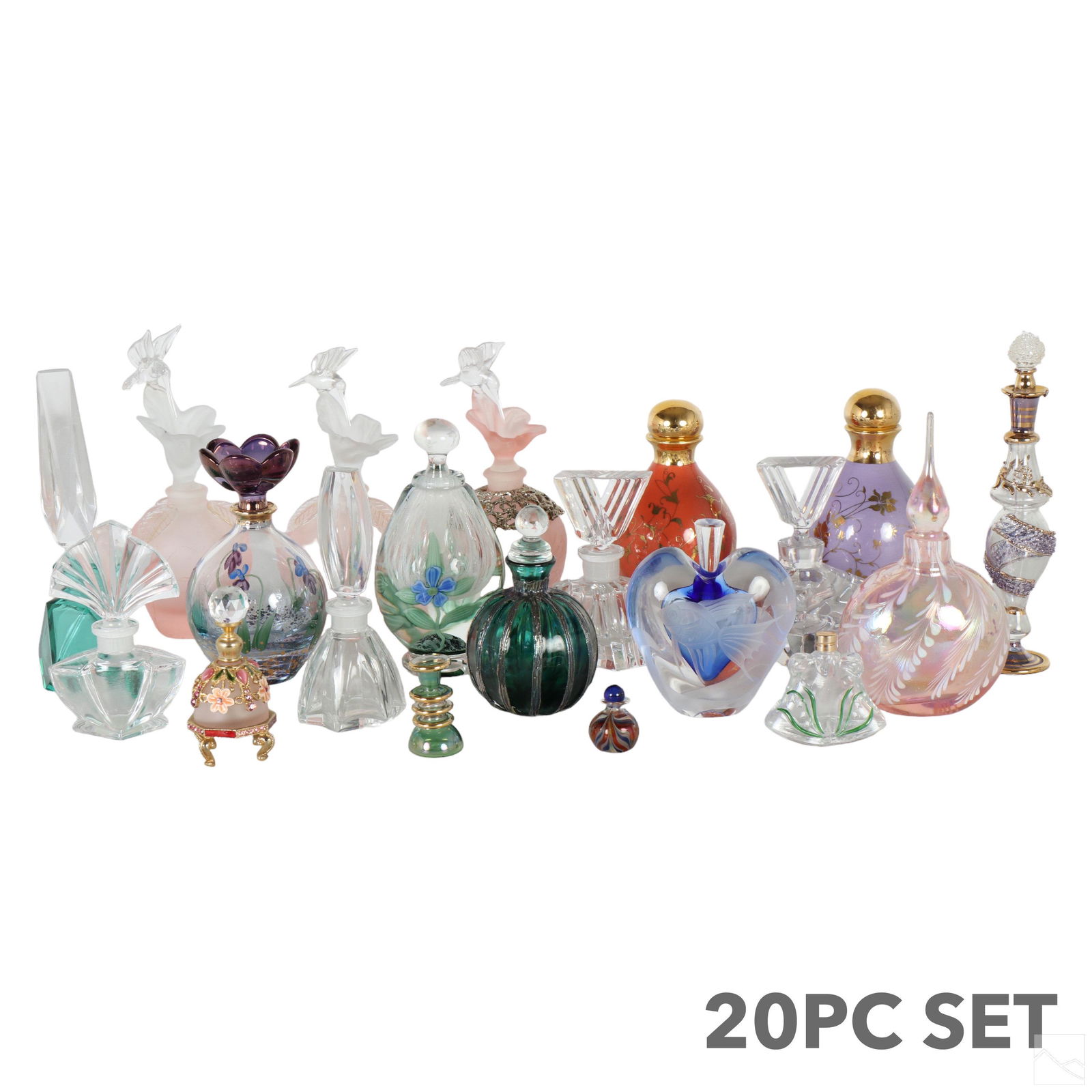 French & German Glass Crystal Scent Bottle 20p LOT (1 of 6)