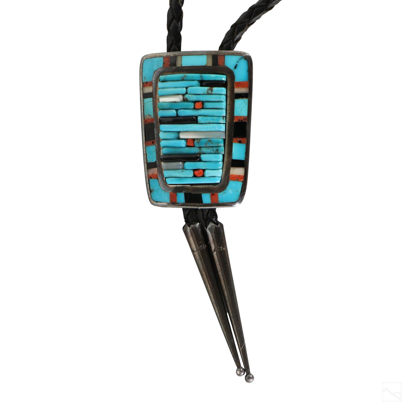 Wayne Paquin Native American Zuni Silver Bolo Tie (1 of 5)