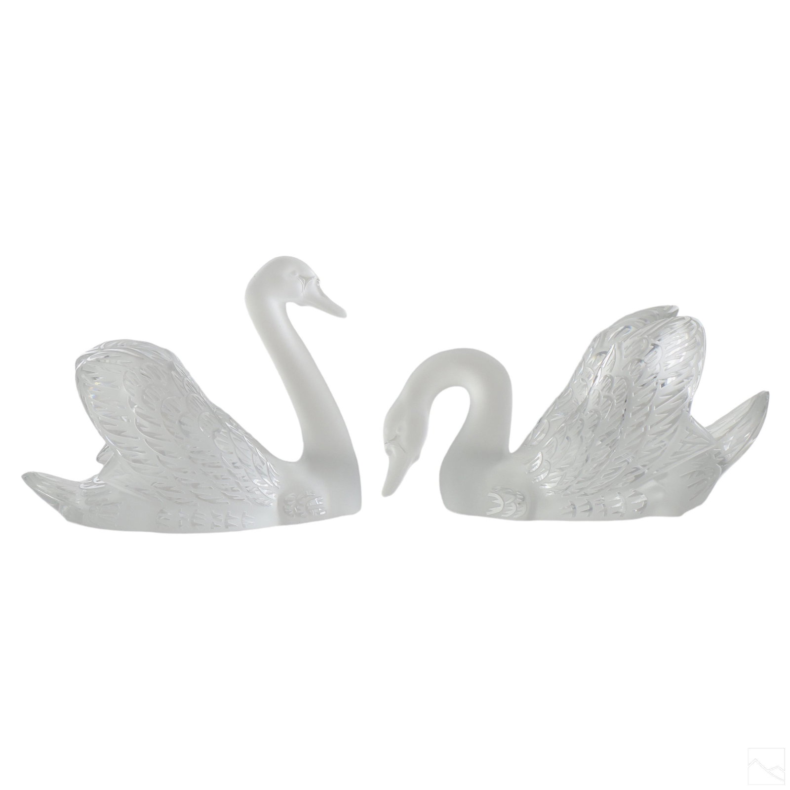 Lalique French Art Crystal ~ CYGNE ~ Pair of Swans (1 of 6)