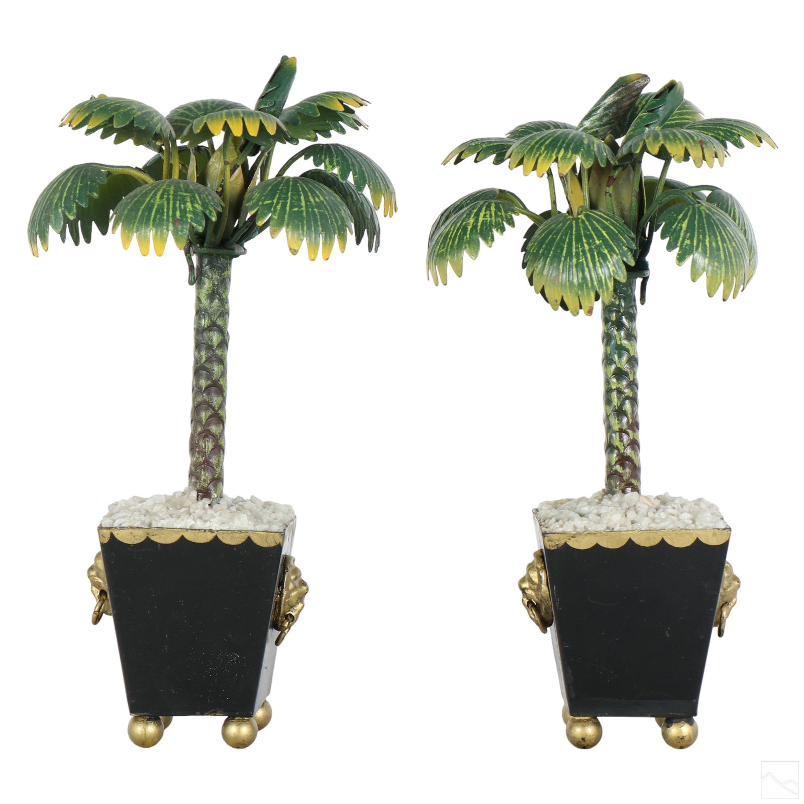 Italian Hollywood Regency Floral Toleware Planters (1 of 5)