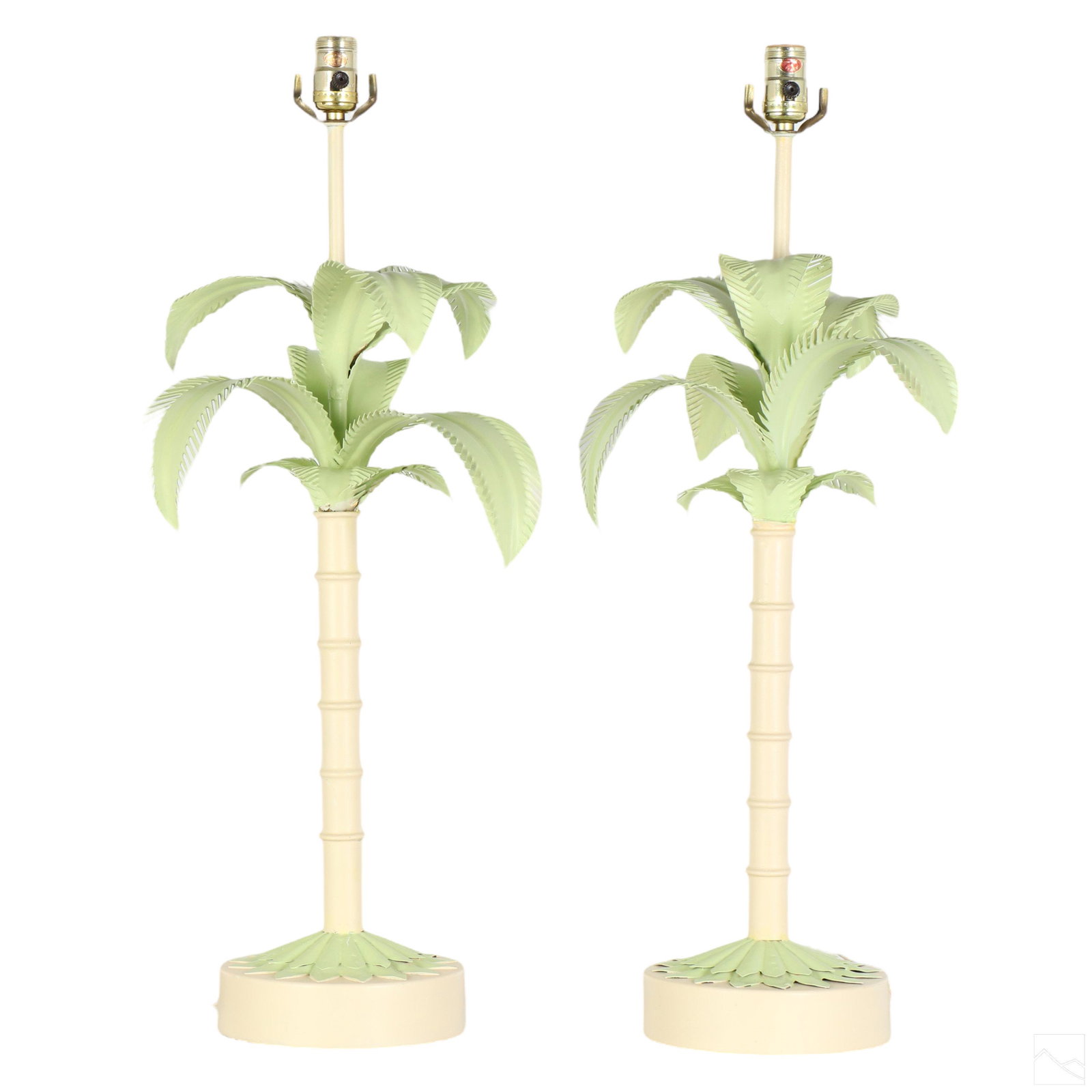 Italian Hollywood Regency Toleware Palm Tree Lamps (1 of 7)