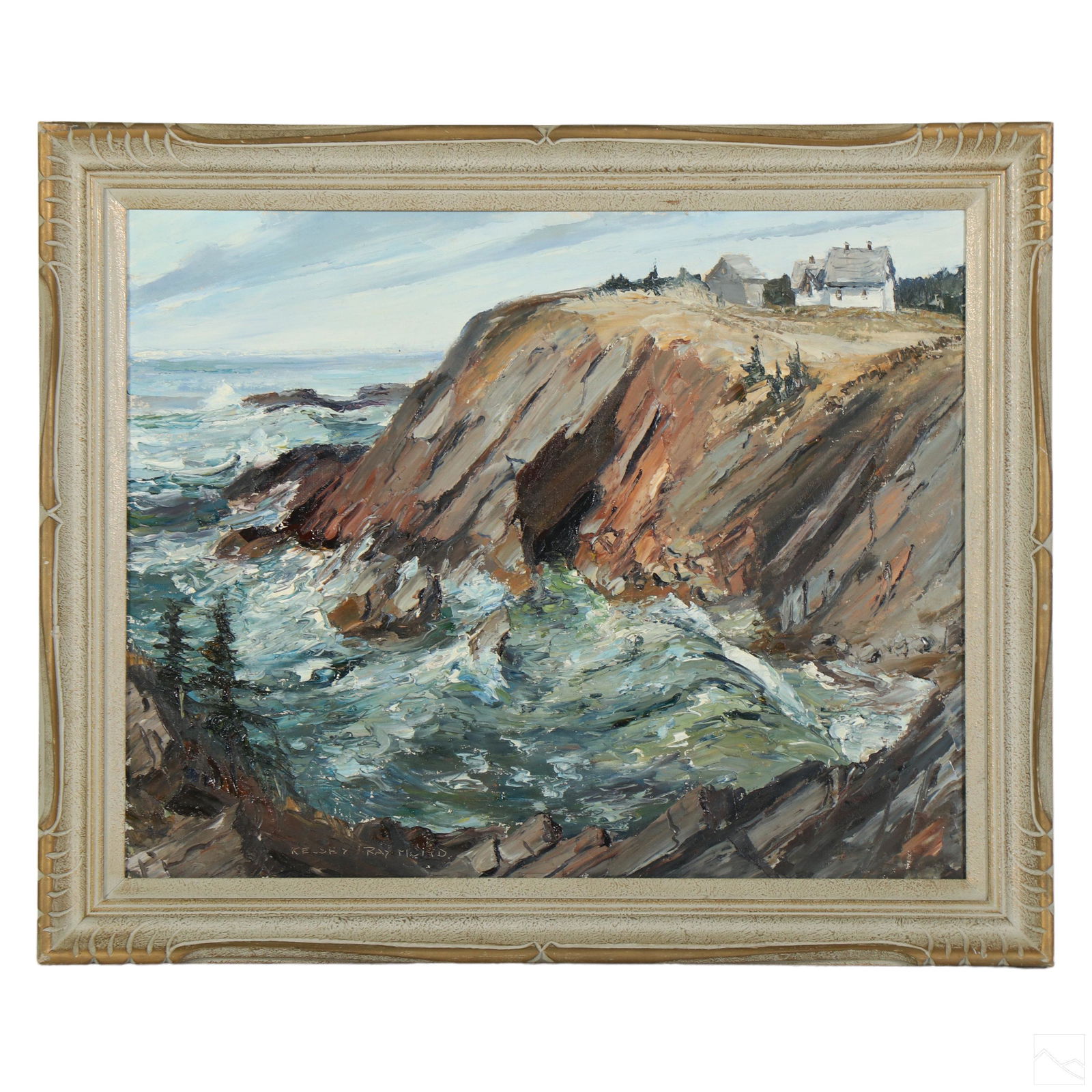 Kelsey Raymond 1926-2000 Coastal Seascape Painting (1 of 5)