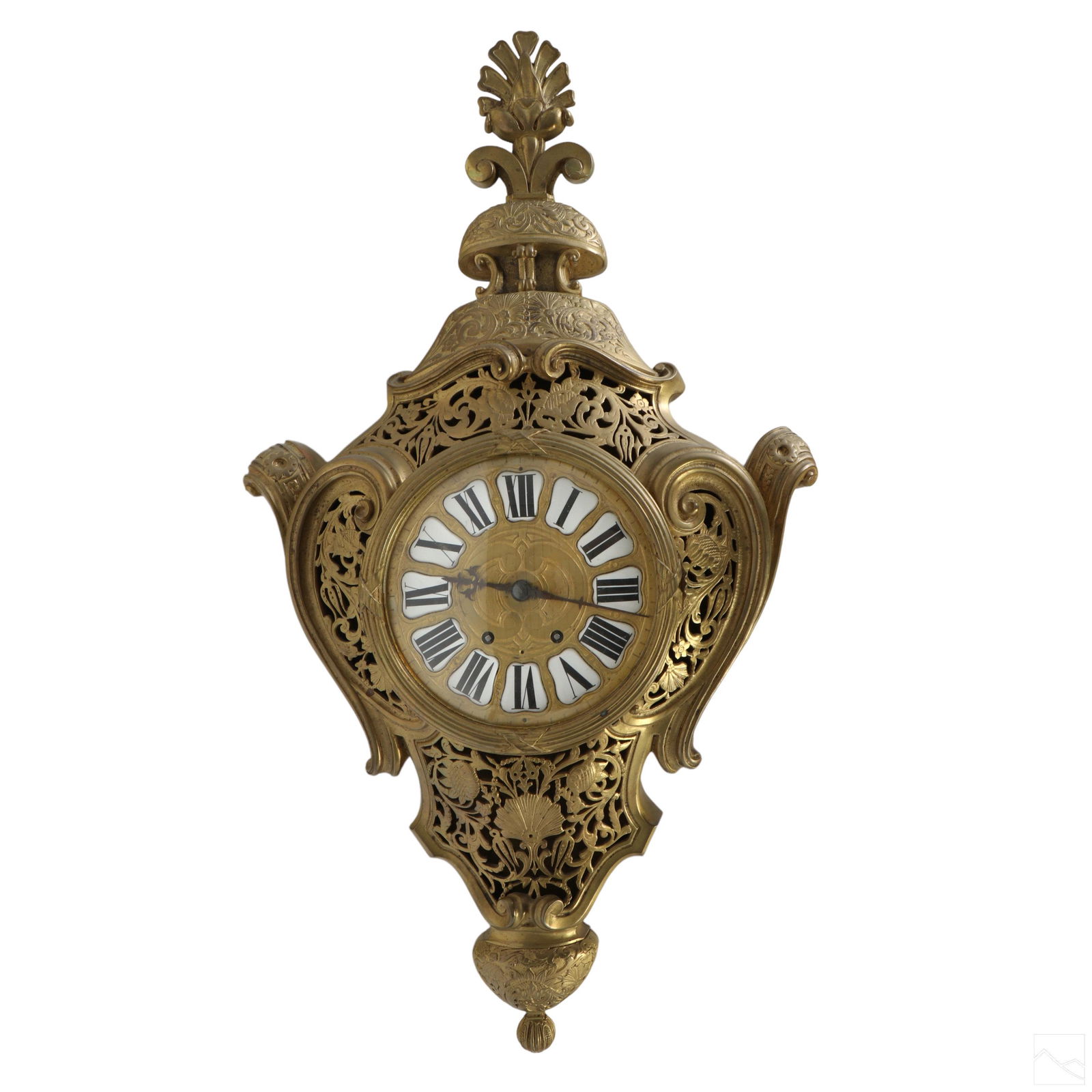 French Renaissance Revival Style Bronze Wall Clock (1 of 7)