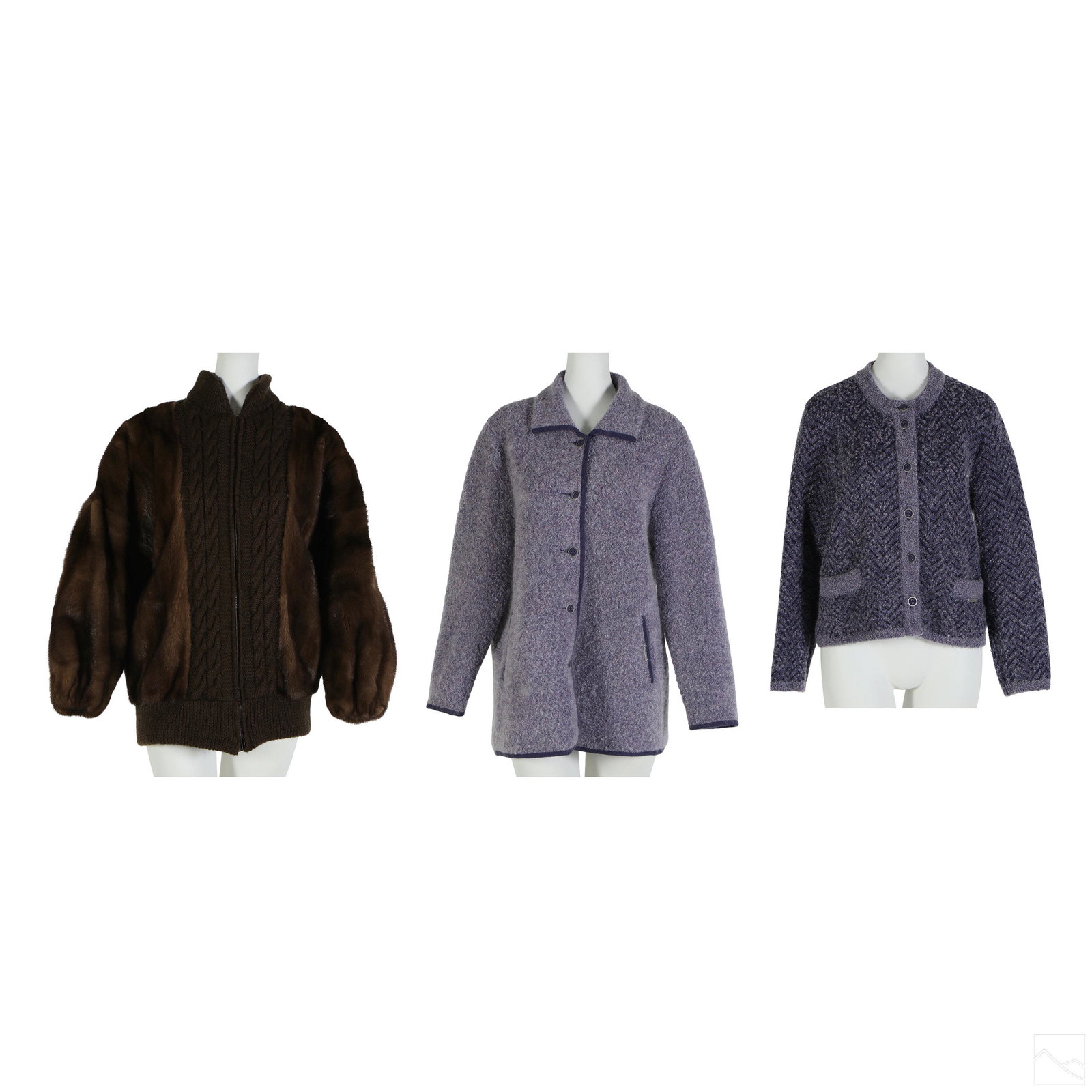 Geiger Designer Wool Coats & Fur Bomber Jacket LOT (1 of 8)