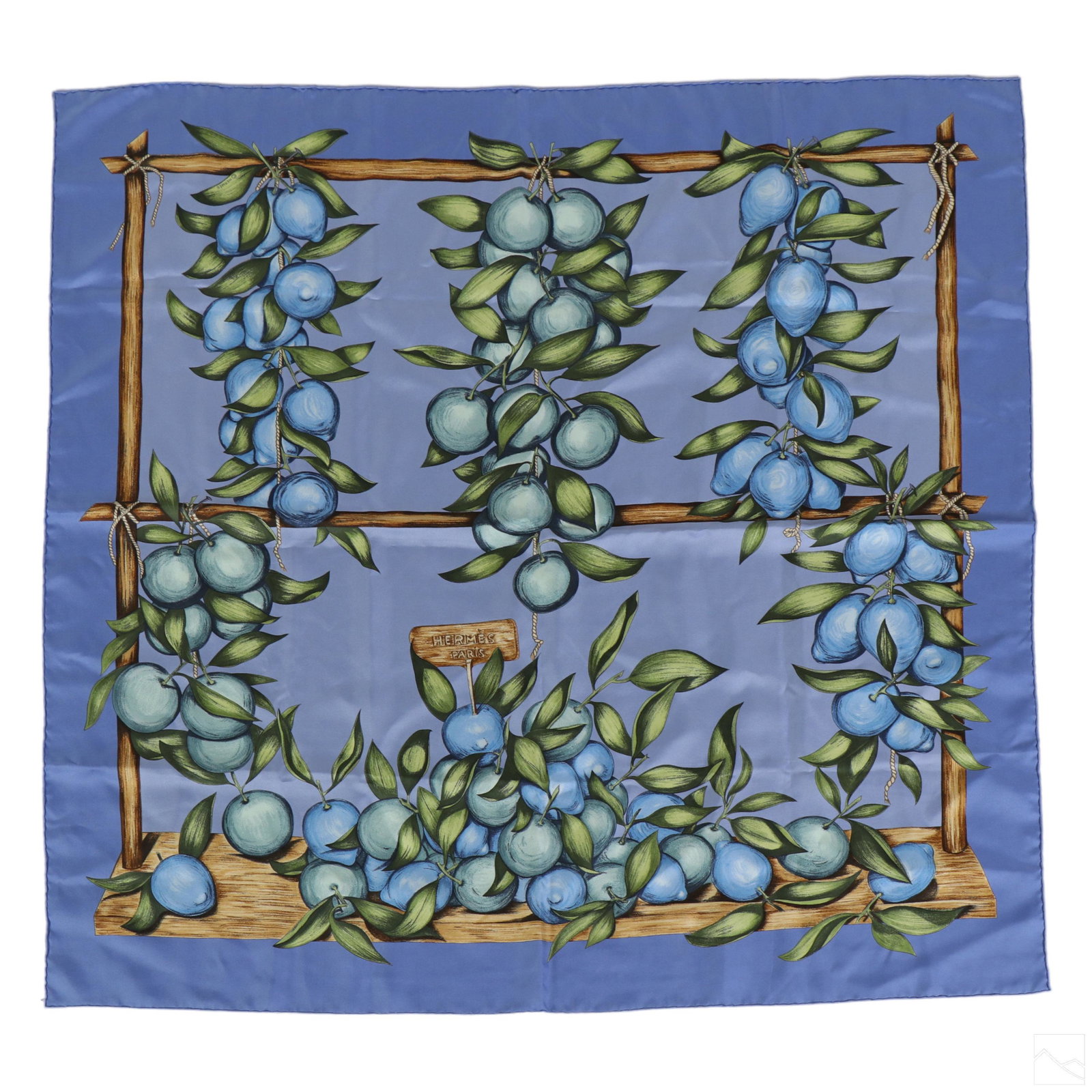 Hermes French Designer Oranges & Lemons Silk Scarf (1 of 5)