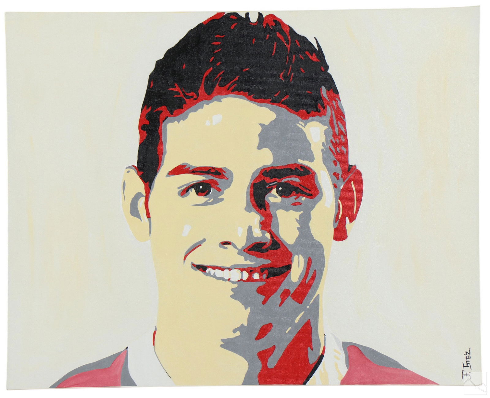 Freddy Gomez b.1966 Pop Art Soccer Player Painting (1 of 4)