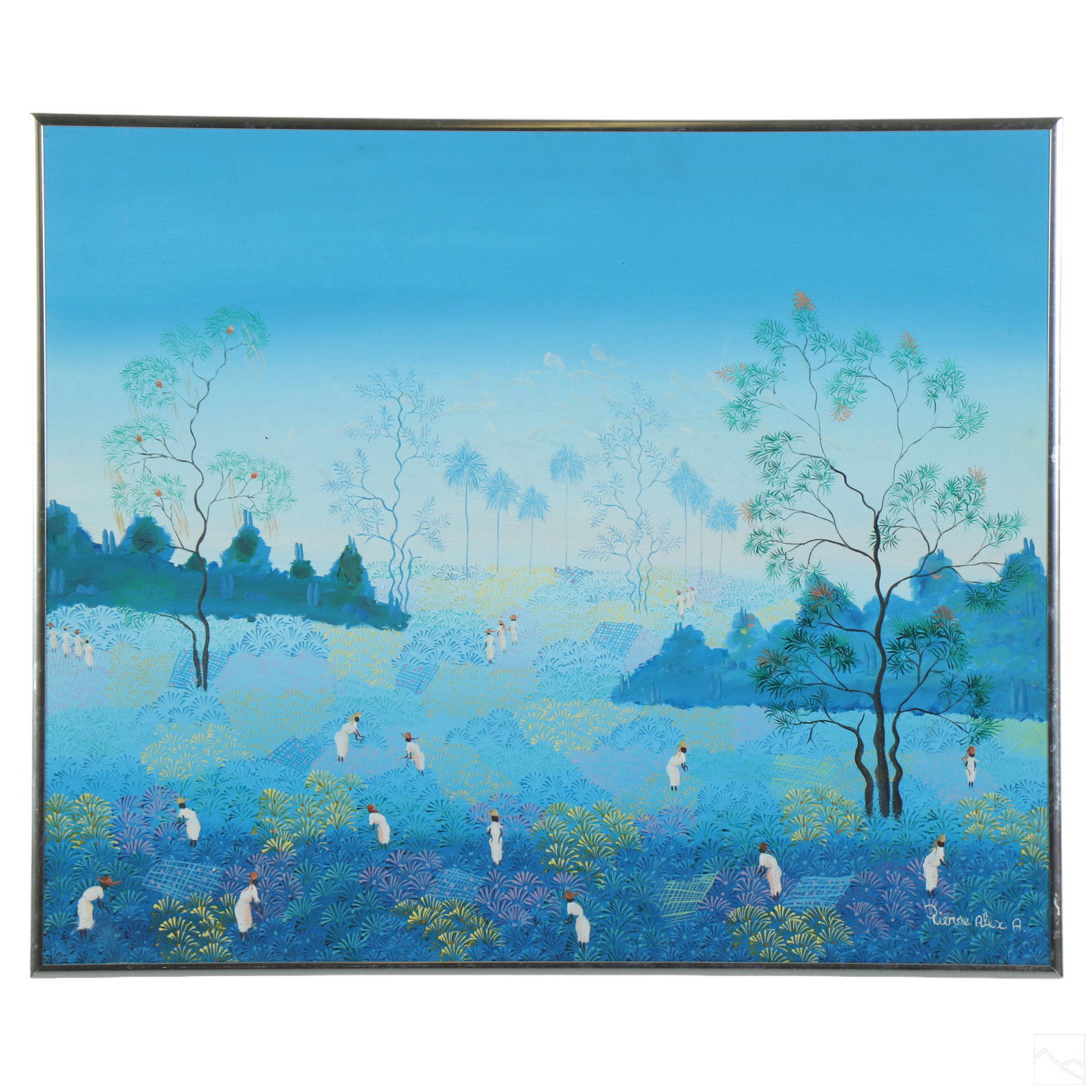 Pierre Alex 20C Haitian Folk Art Figural Painting (1 of 4)