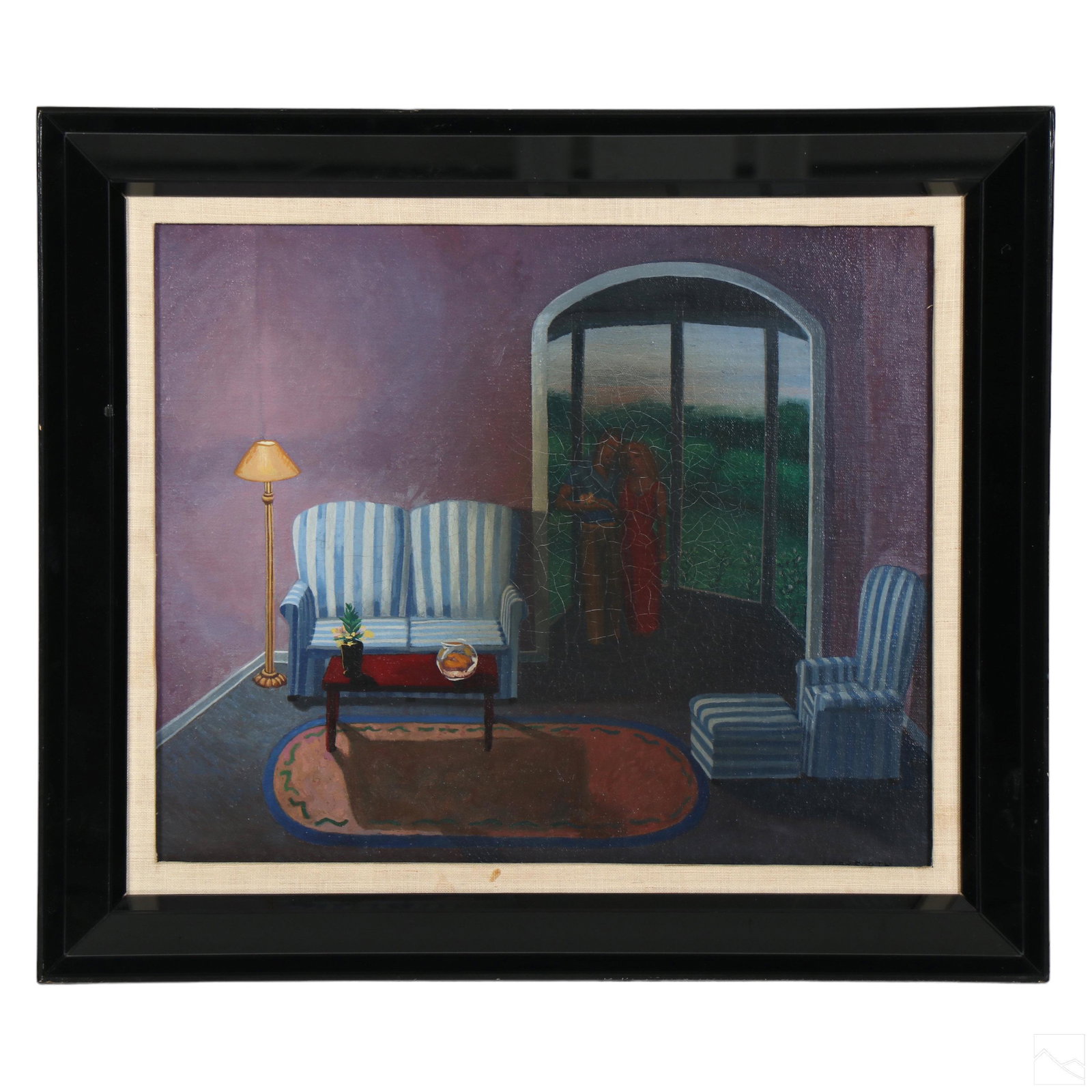 Mark Forth b.1955 Modern Figural Interior Painting (1 of 3)