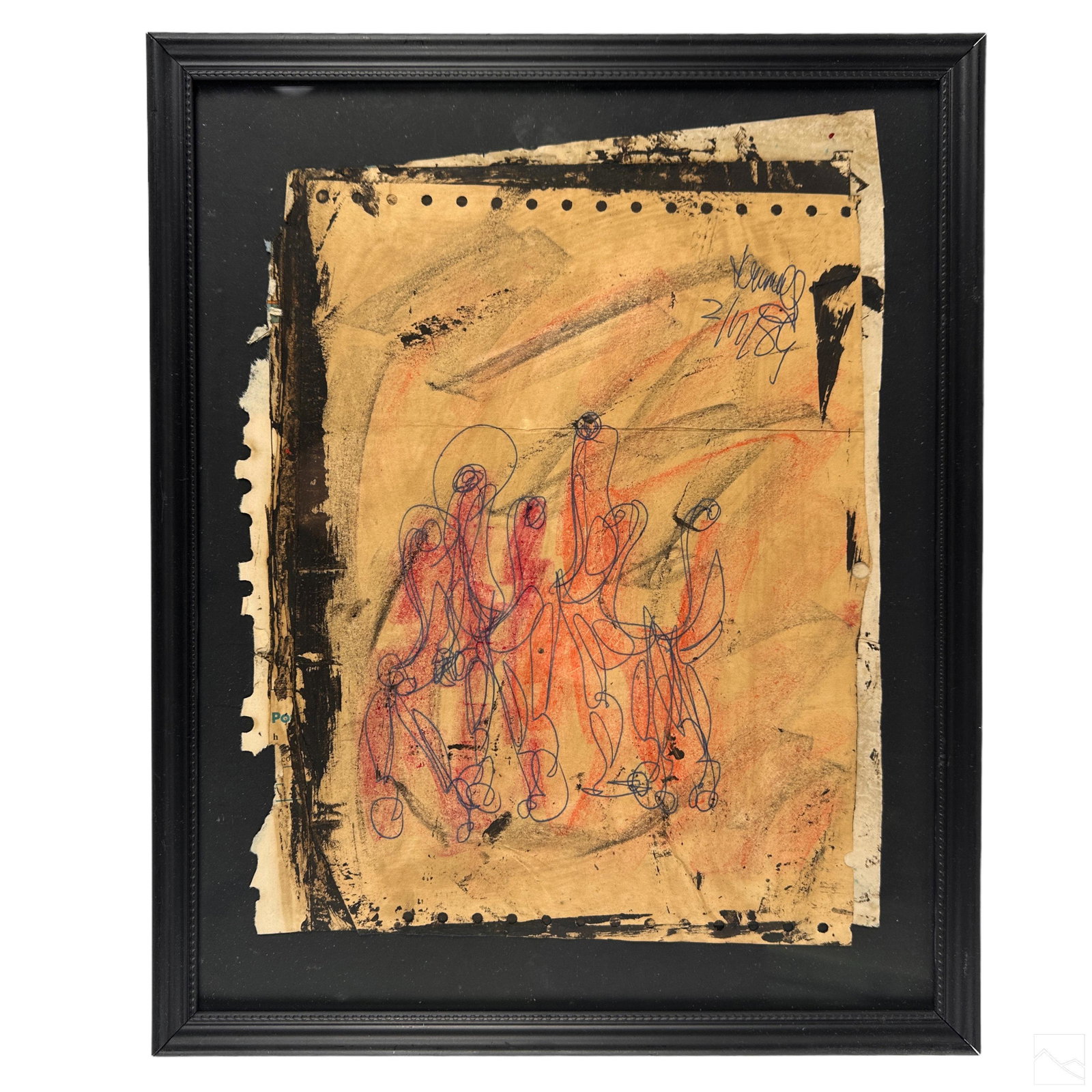 Purvis Young 1943-2010 Outsider Found Art Drawing (1 of 6)