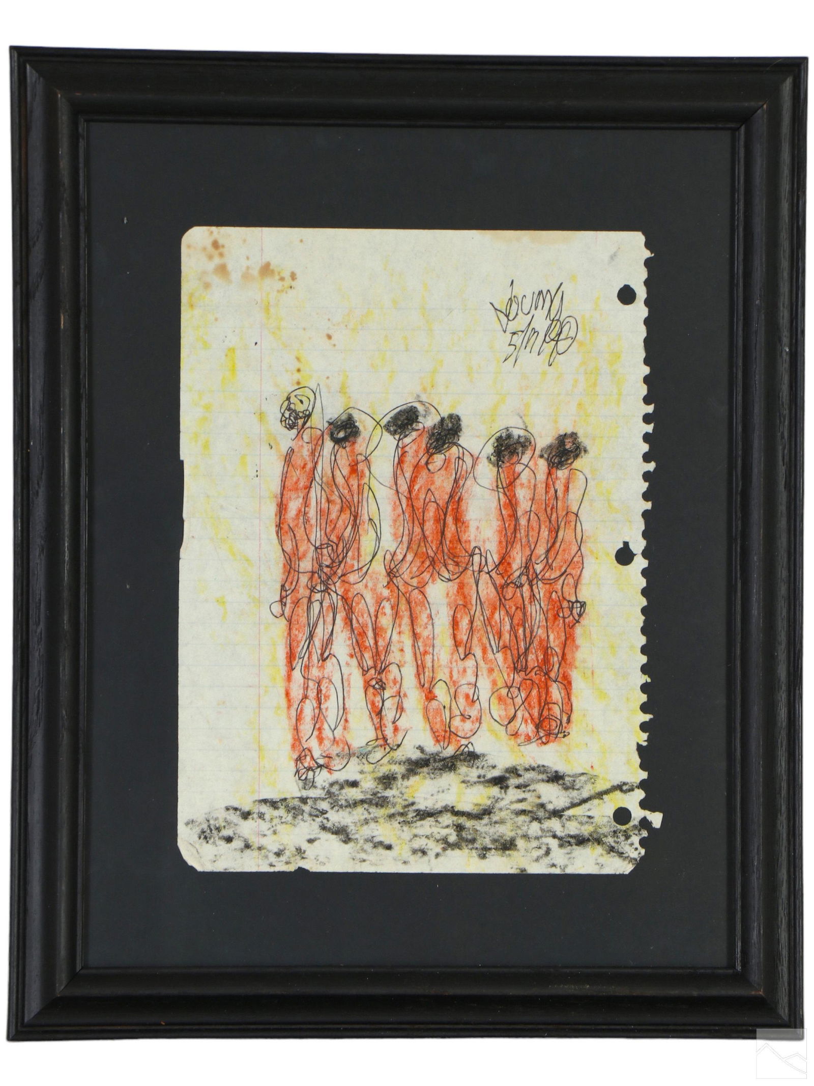 Purvis Young 1943-2010 Outsider Folk Art Drawing (1 of 5)