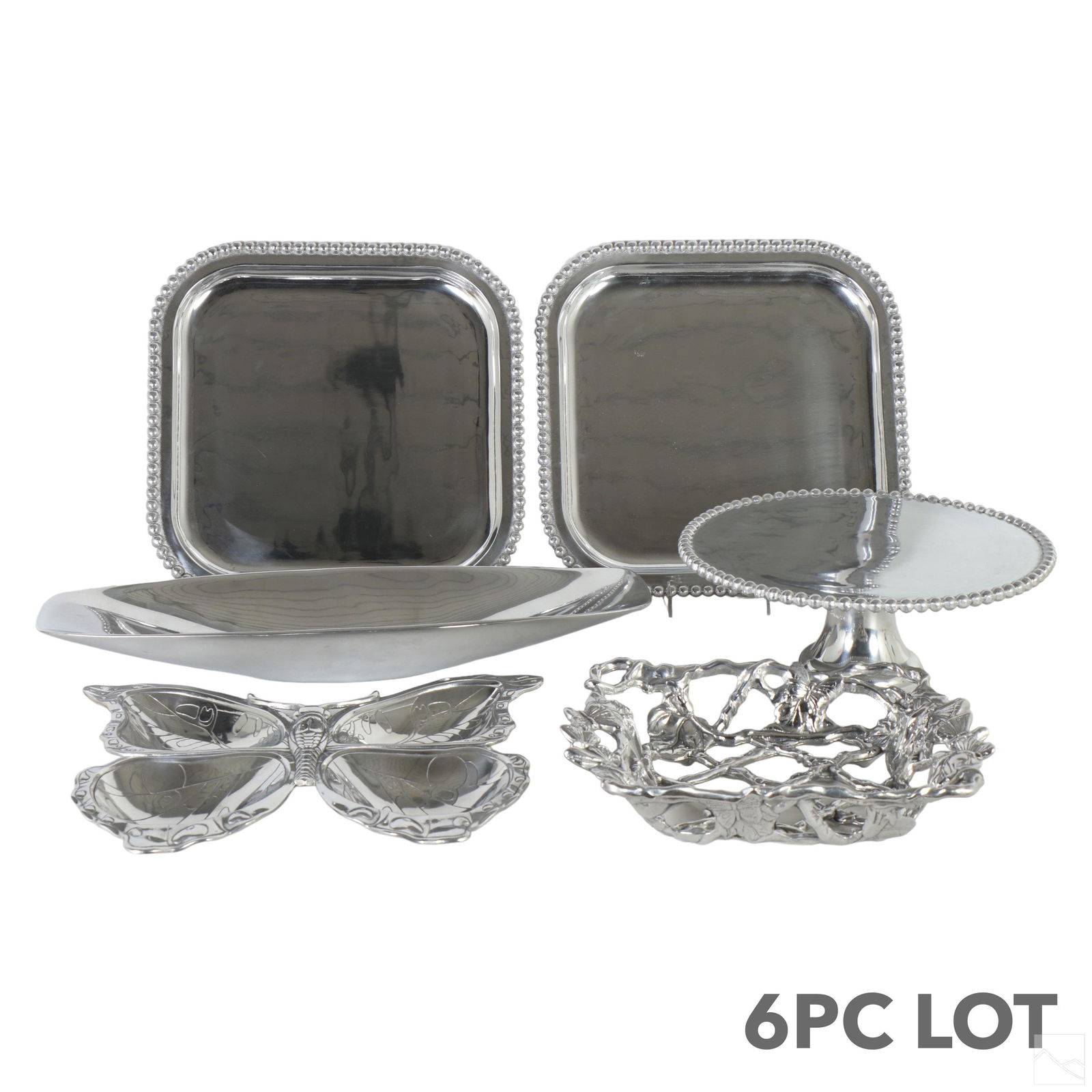 Arthur Court Nambe & Mariposa Aluminum Servers LOT (1 of 8)