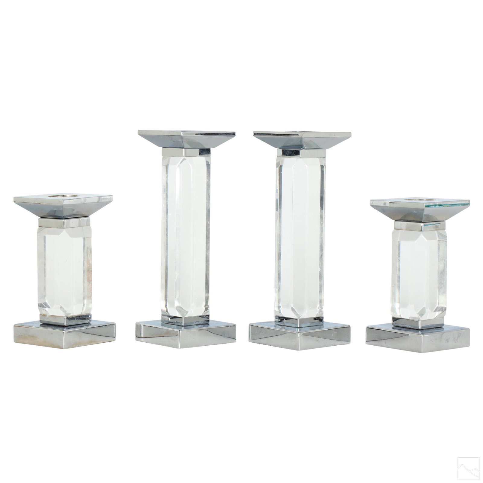 Modernist Lucite Candlestick Holder Garnitures SET (1 of 3)