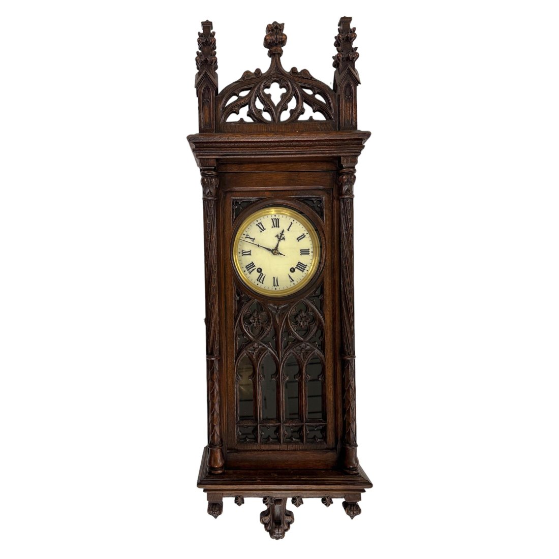 Gothic Revival Cathedral Regulator Wall Case Clock (1 of 6)