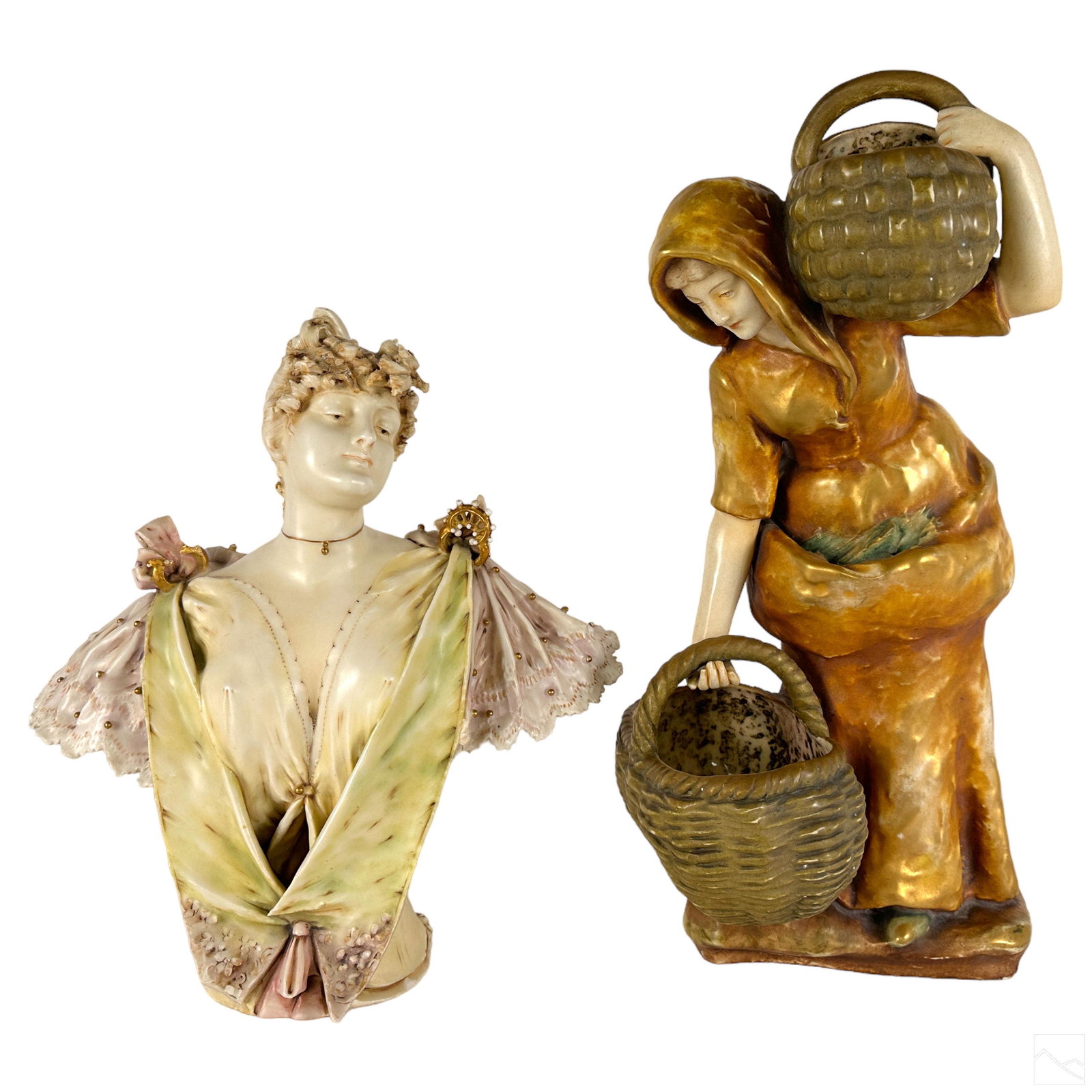 Teplitz Austrian Porcelain Amphora Figurine & Bust (1 of 9)