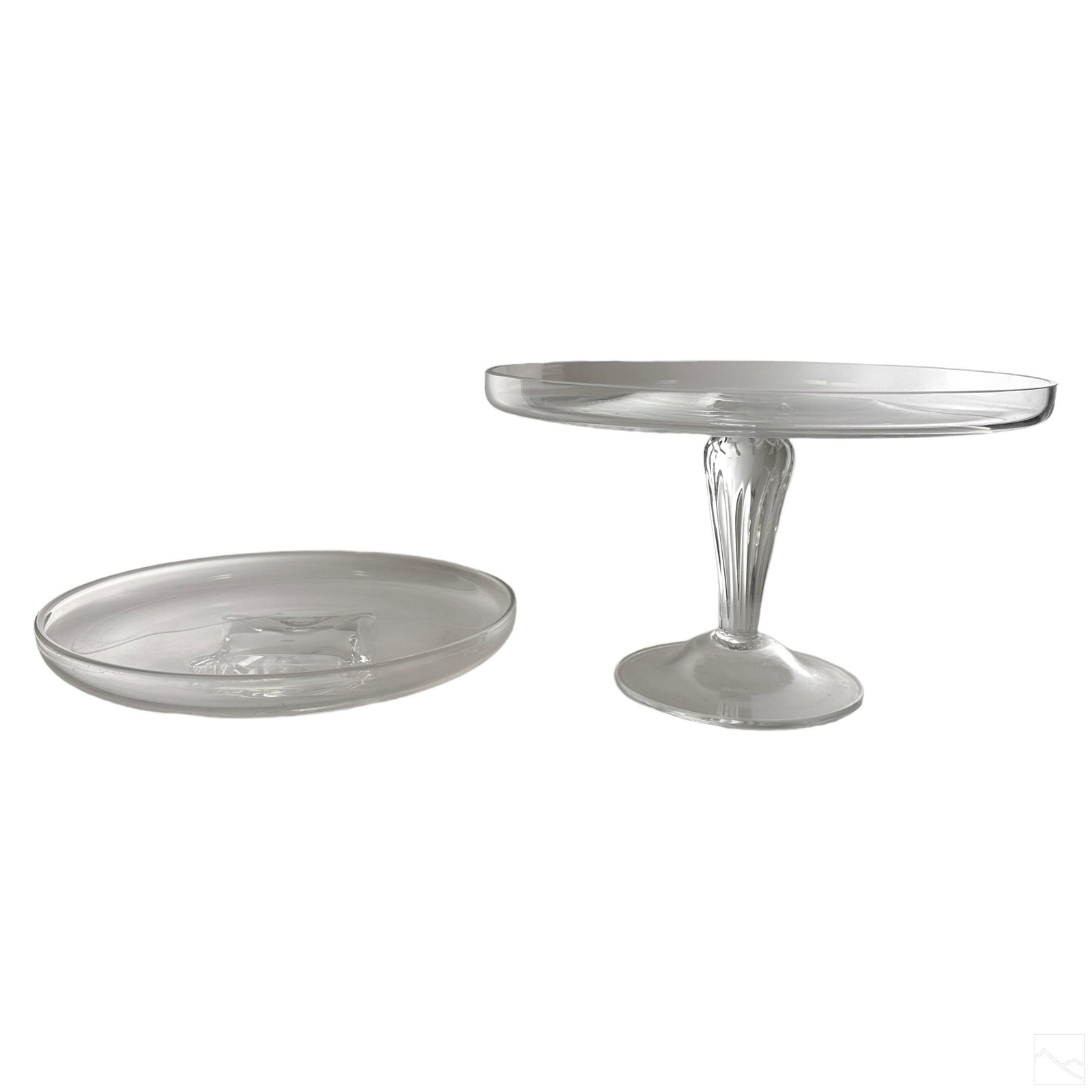 Steuben & William Yeoward Crystal Cake Plates LOT (1 of 7)