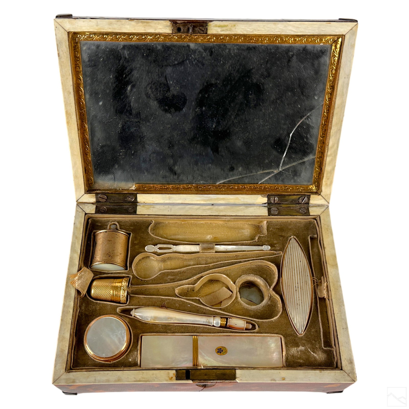 French Louis XVI Style 14K Gold Ladies Dresser Box (1 of 9)