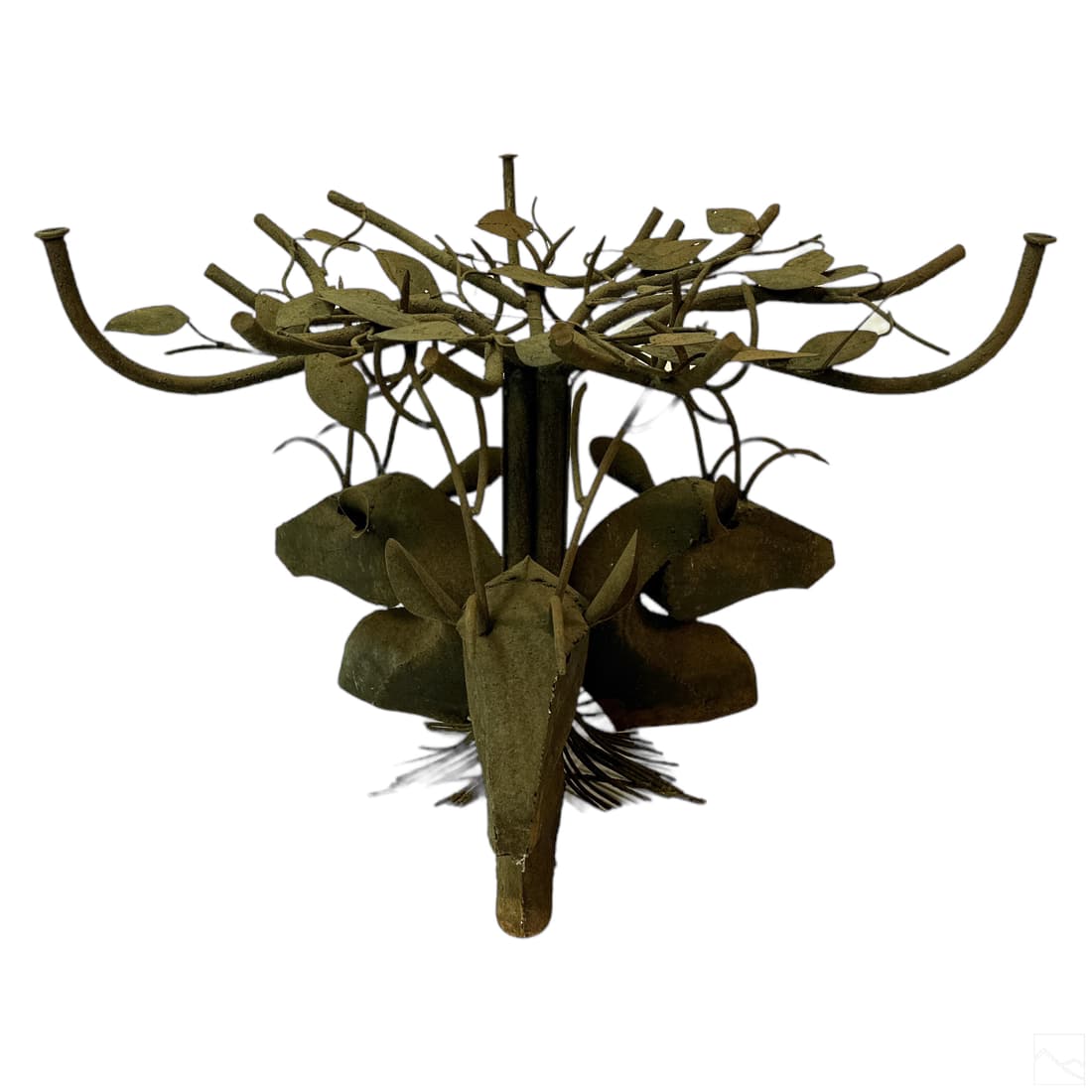 Industrial Artisan Metal Stag Deer Head Table Base (1 of 4)