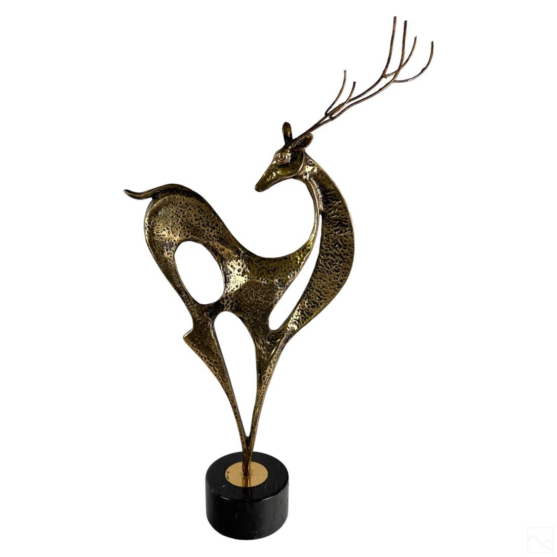 Curtis Jere Modernist Bronze Deer Stag Sculpture (1 of 5)