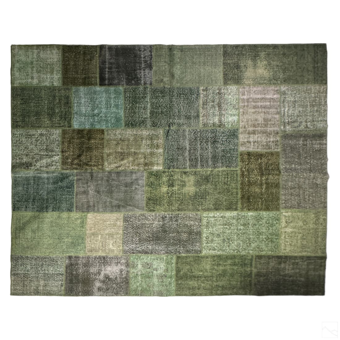 Turkish Patchwork Artisan 10' Dyed Area Rug Carpet (1 of 5)