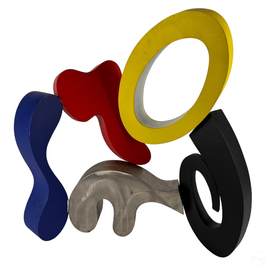 Brad Howe b.1959 Modern Abstract Metal Sculpture: Brad Howe (American, born 1959). A limited edition metal sculpture. Titled, "Atlas Melody," after the artist's original monumental work exhibited in Fundidora Park (Monterrey, Mexico). An abstract wor