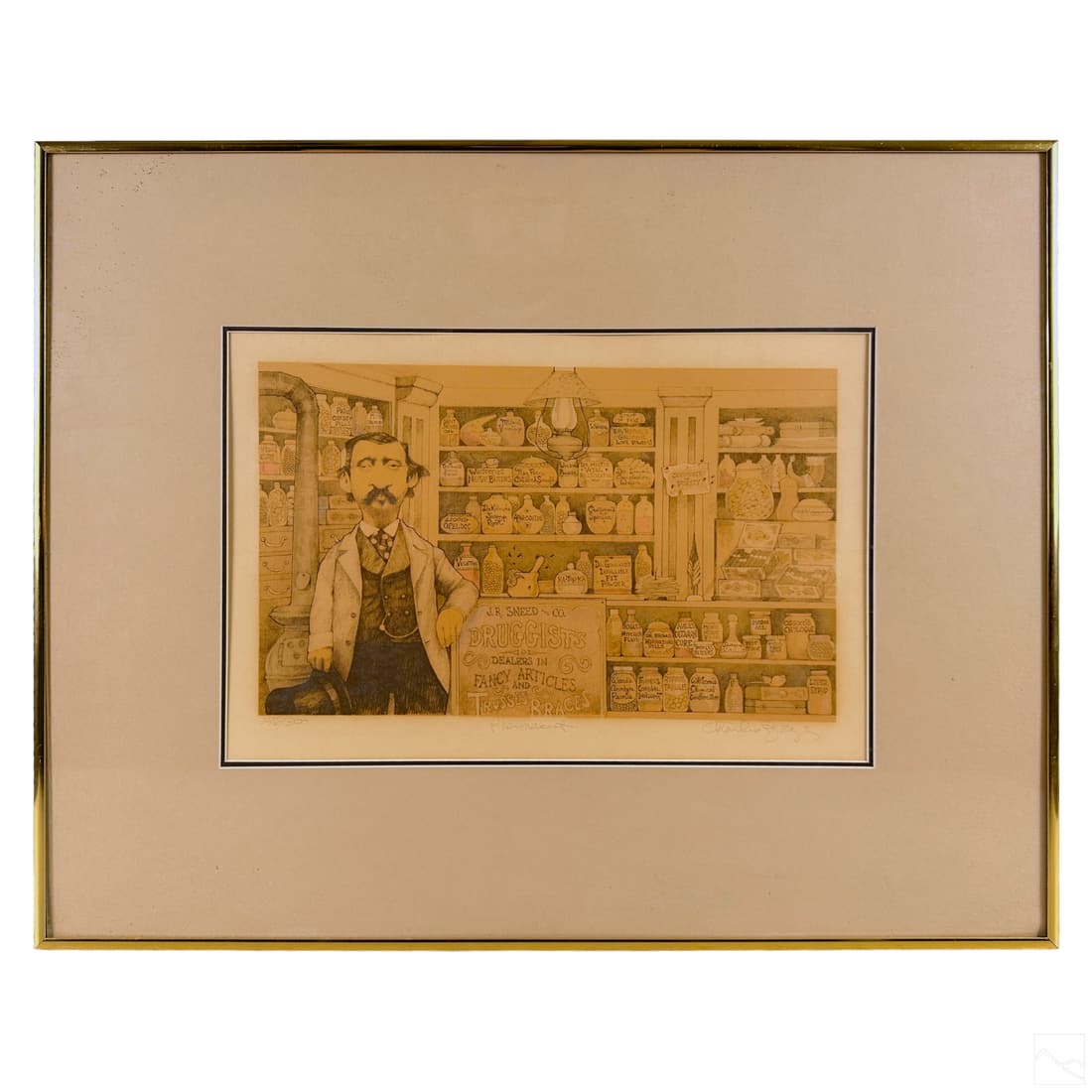 Charles Bragg 1931-2017 PHARMACIST LE Litho SIGNED (1 of 7)