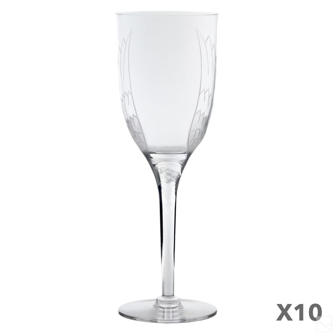 Lalique French Crystal Ange Champagne Glasses 10PC (1 of 4)