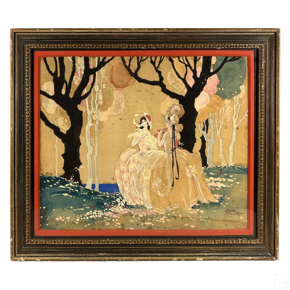 Homer Conant 1887-1927 Figural Landscape Painting (1 of 6)