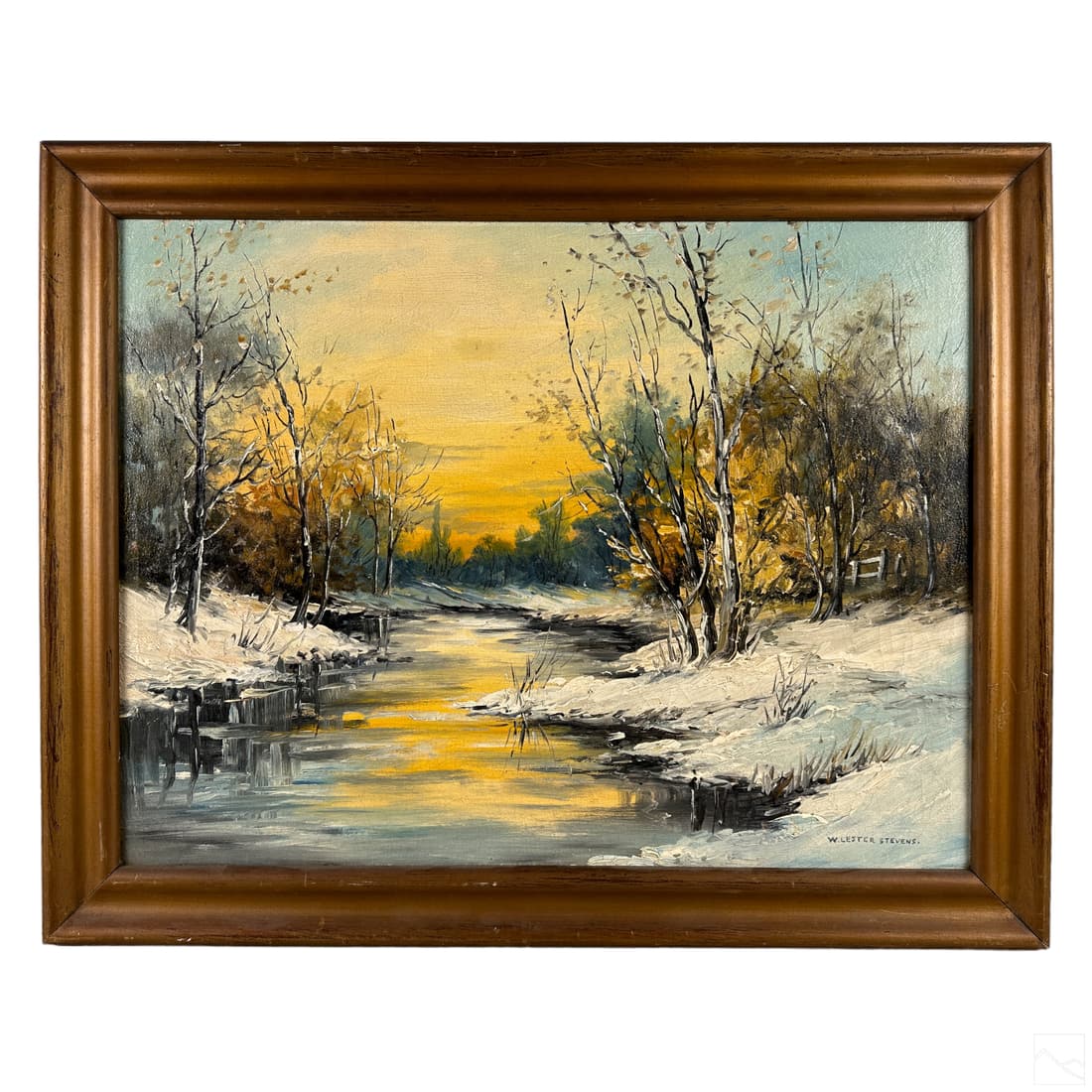 William Stevens 1888-1969 River Landscape Painting (1 of 5)