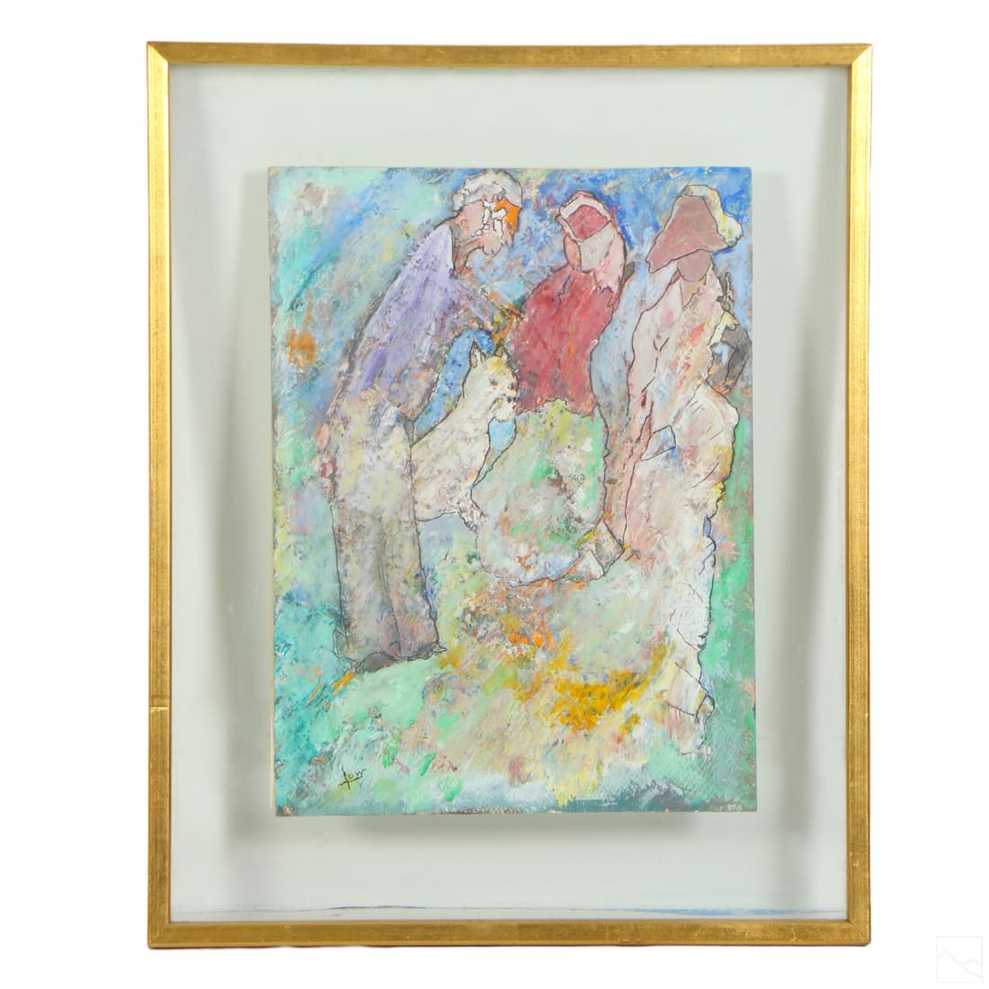 Modern 20C. Impressionist Figural Painting SIGNED (1 of 5)