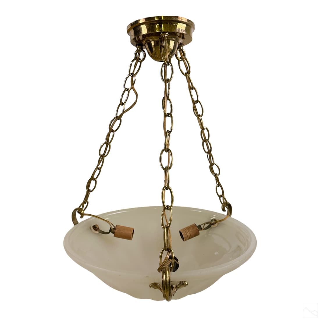 Art Deco Opaline Glass Dome Chandelier after Degue (1 of 4)