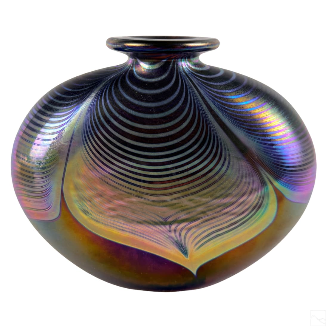 Stuart Abelman b.1949 Studio Art Glass Rotund Vase (1 of 7)