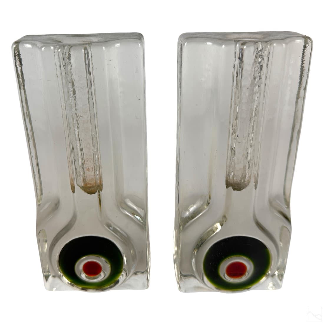 Pair of Walther German Crystal Modernist Bud Vases (1 of 7)