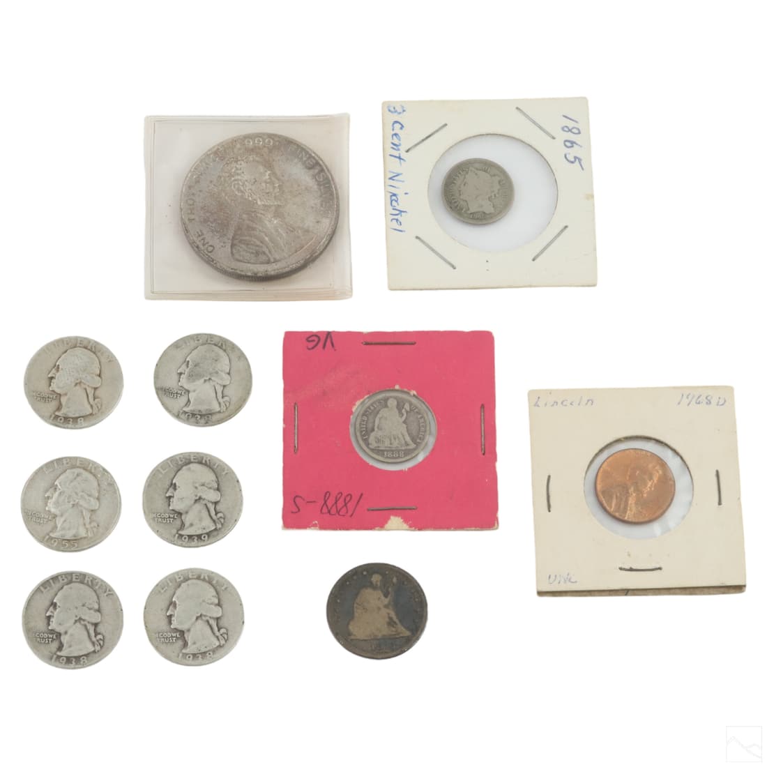 American Silver Coins & 30g Troy Silver Round 11pc (1 of 5)